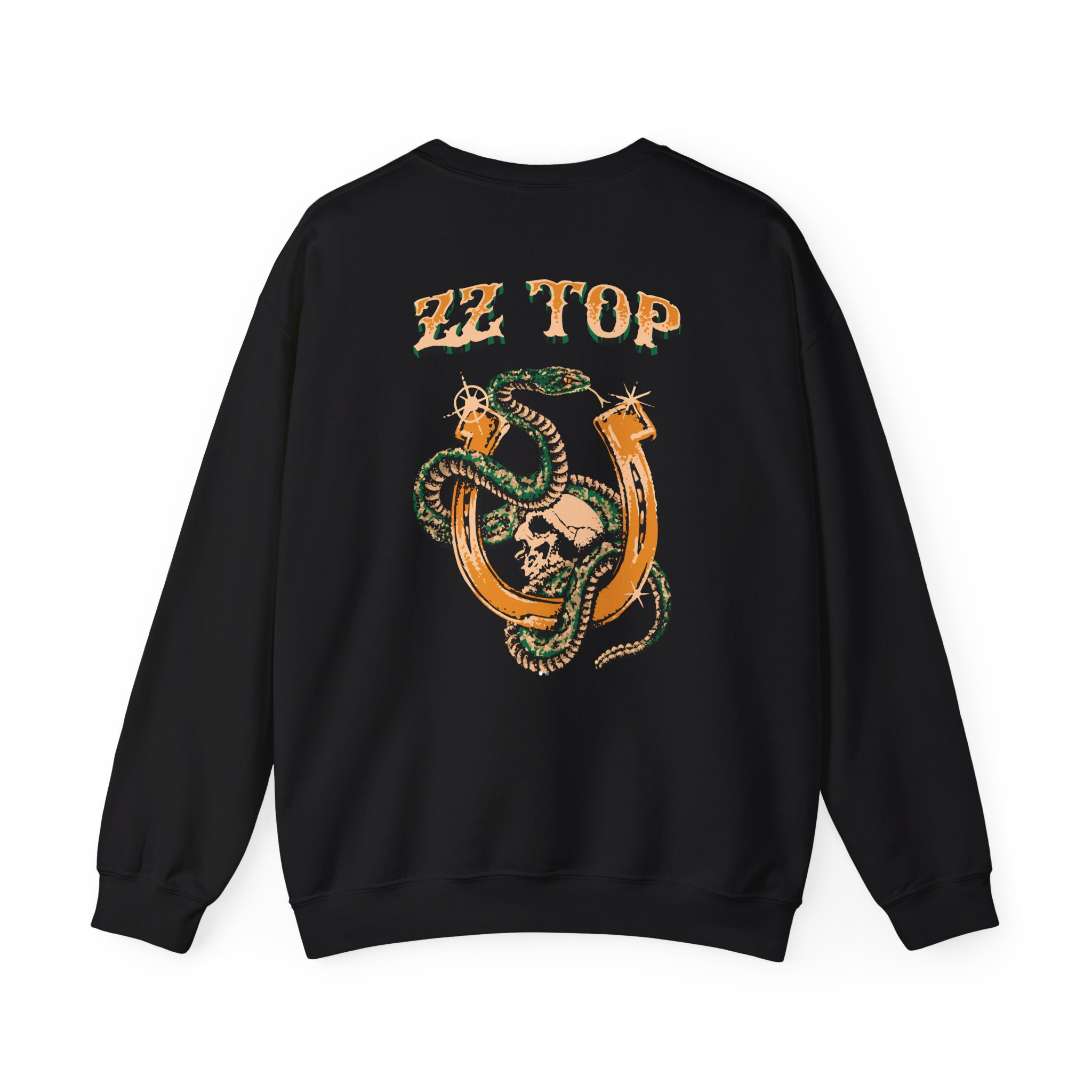 Zz Top Snake Skull Unisex Heavy Blendâ„¢ Crewneck Sweatshirt