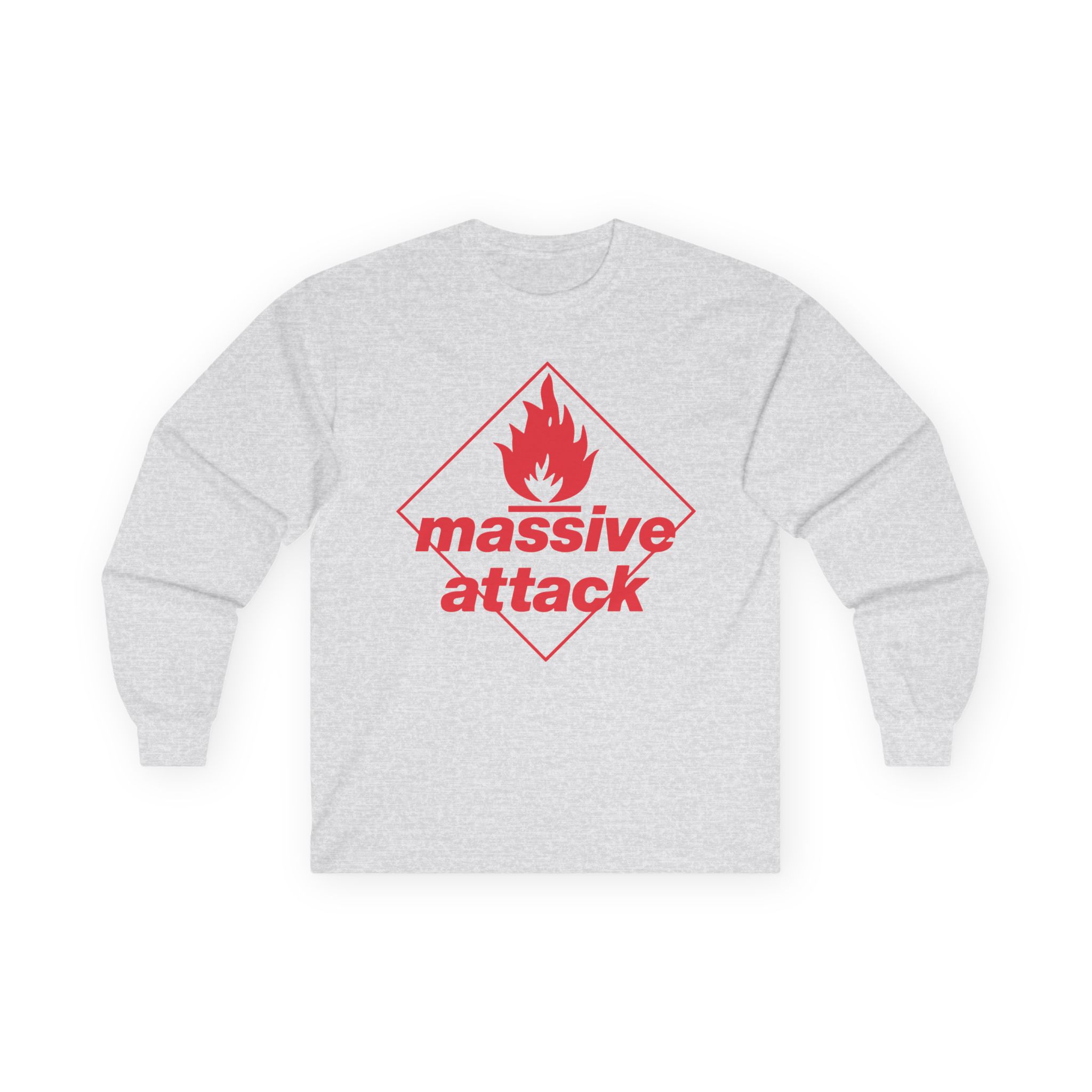 Massive Attack Blue Lines Red Logo Unisex Ultra Cotton Long Sleeve Tee