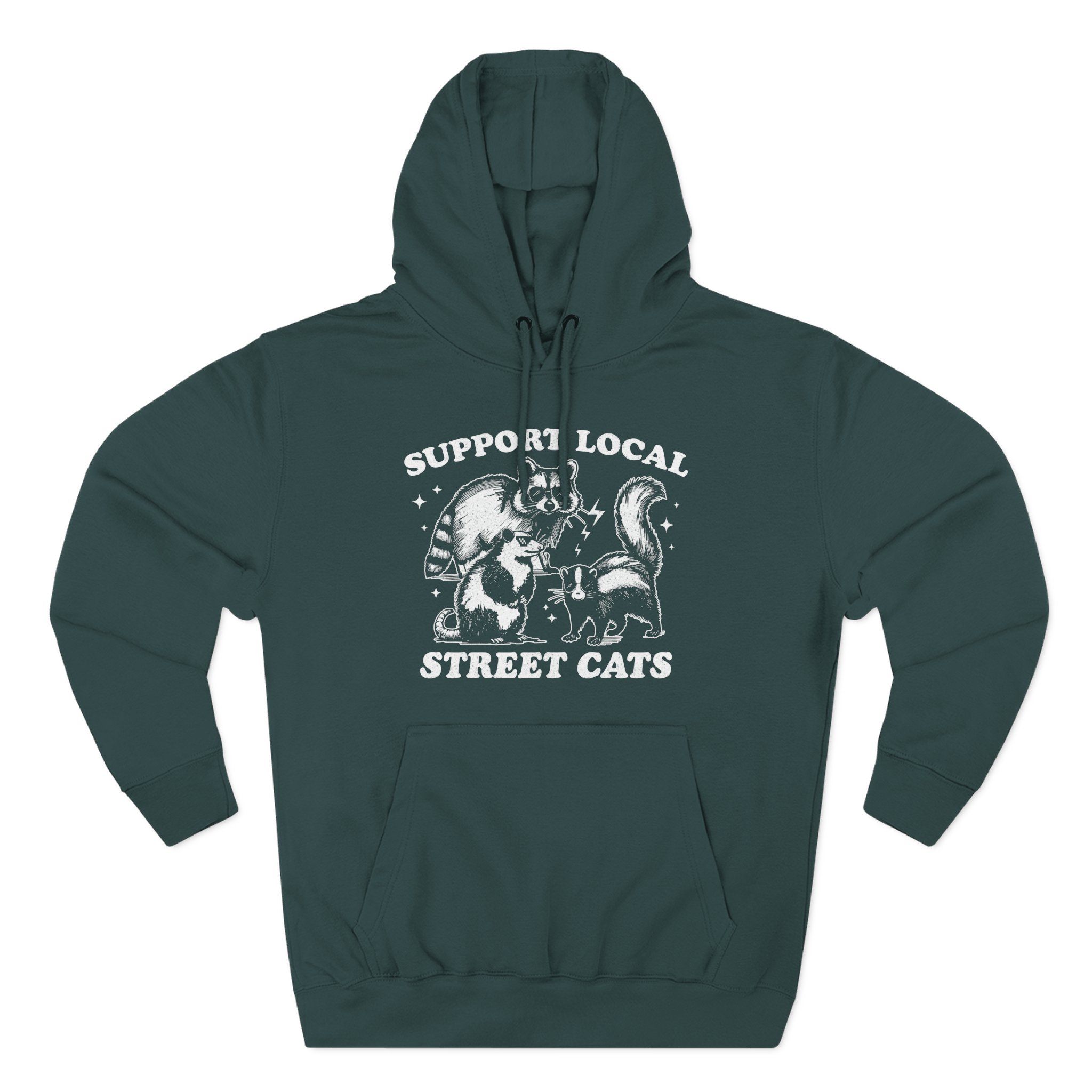 Zingara Support Local Street Cats Three-Panel Fleece Hoodie