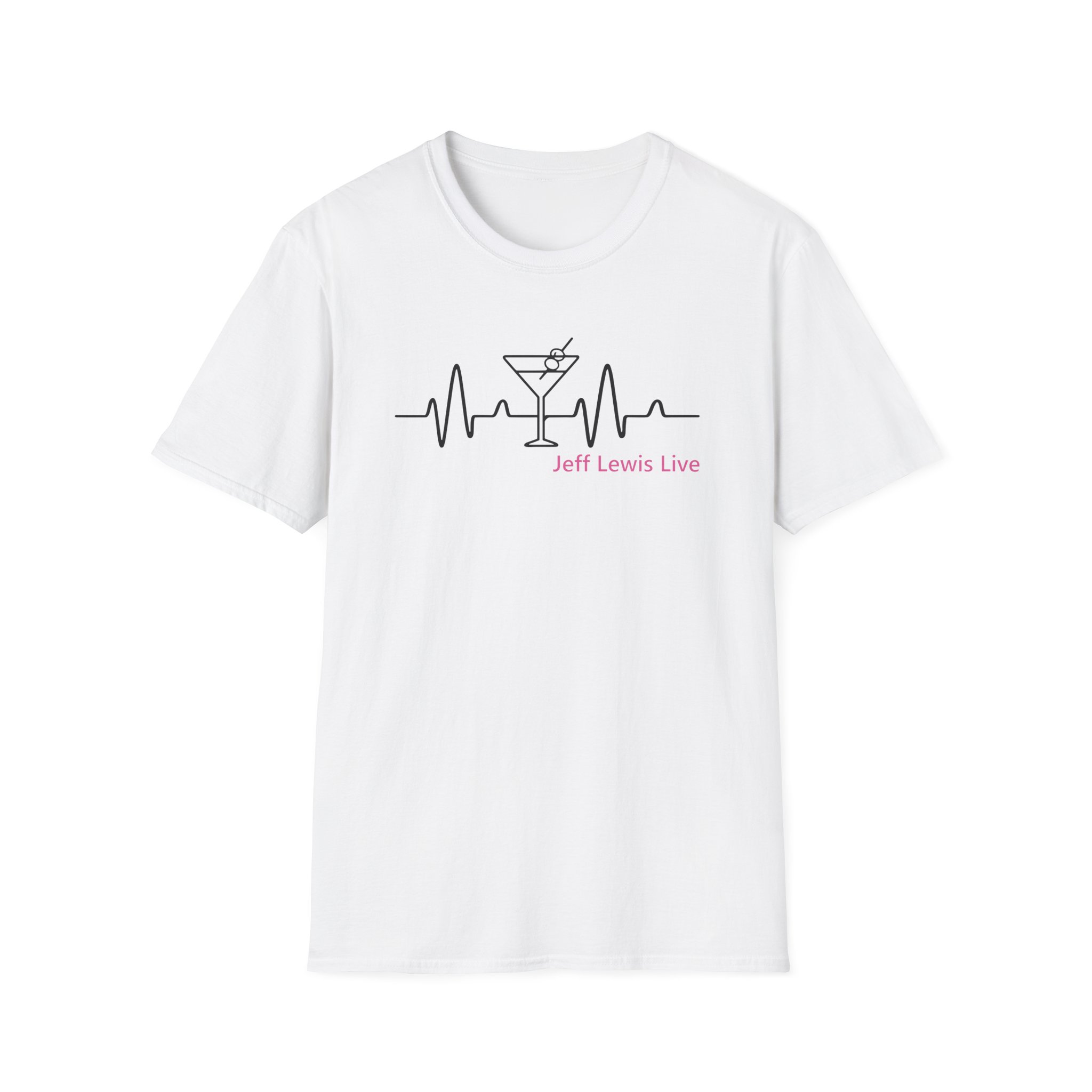 Jeffrey Lewis Jll Martini Heartbeat Unisex Softstyle T-Shirt