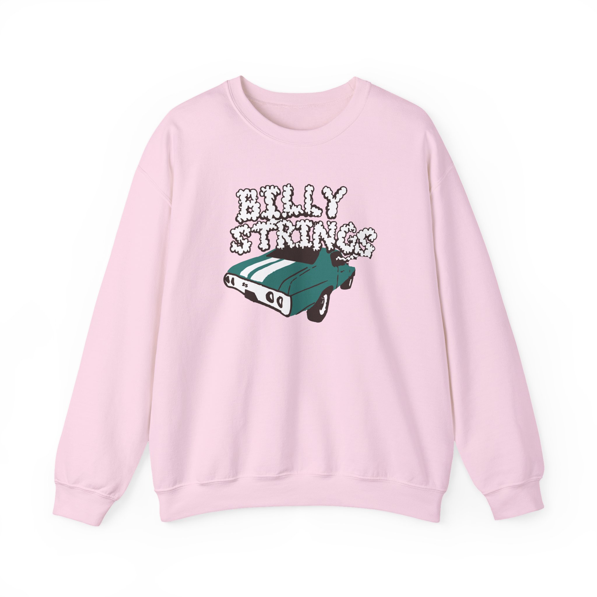 Billy Strings Imogene + Willie X Billy Strings Highway Prayers Green Car Unisex Heavy Blendâ„¢ Crewneck Sweatshirt