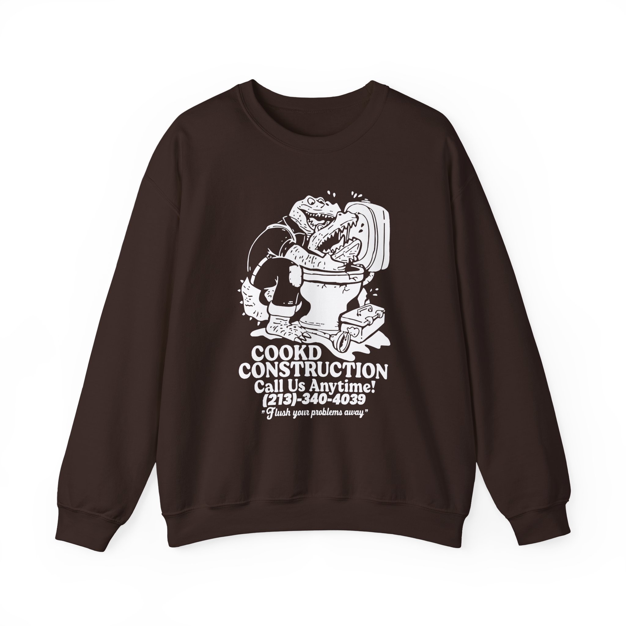 Lazarbeam Cookd Construction Call Us Anytime Unisex Heavy Blendâ„¢ Crewneck Sweatshirt