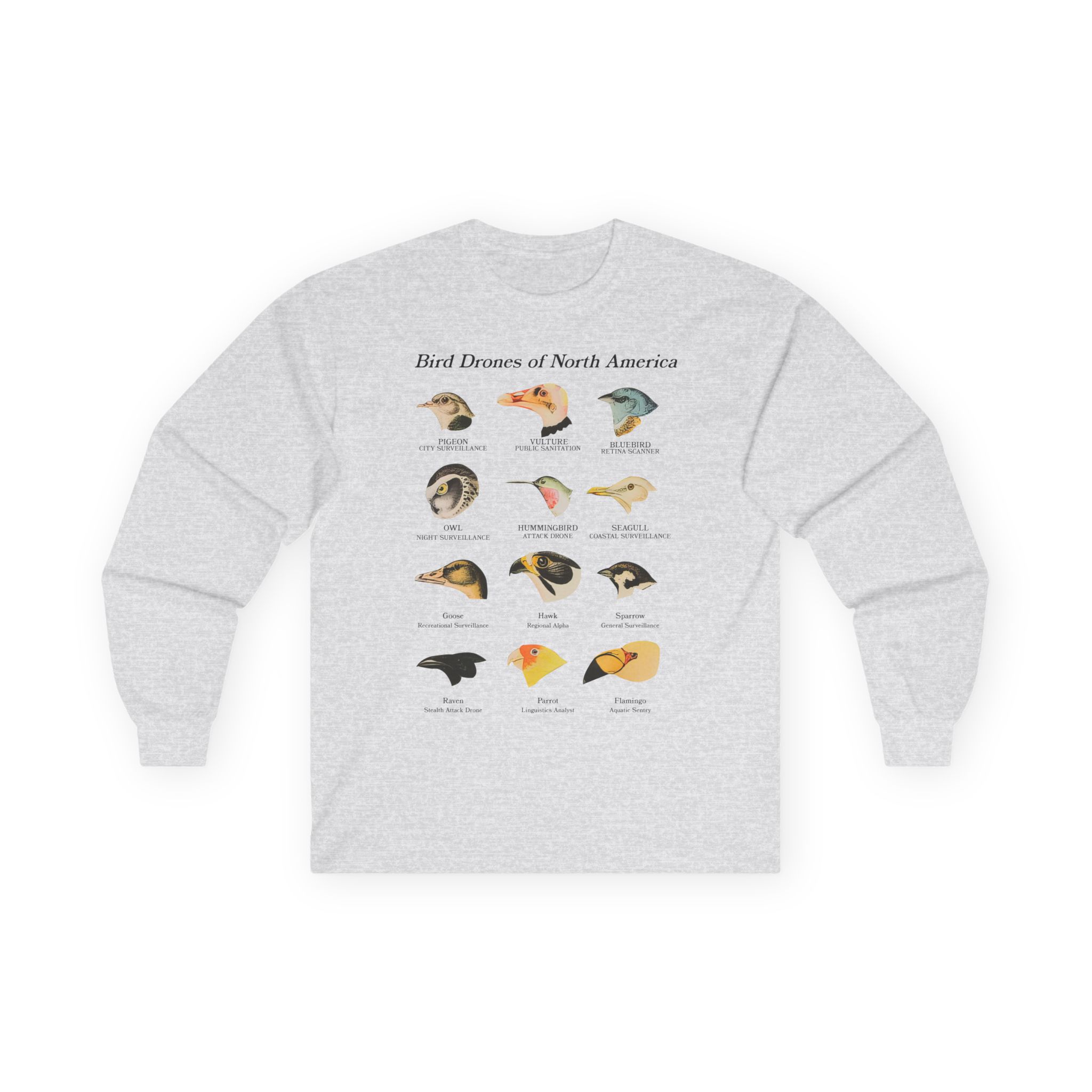 Birds Arent Real Bird Drones of North America Unisex Ultra Cotton Long Sleeve Tee