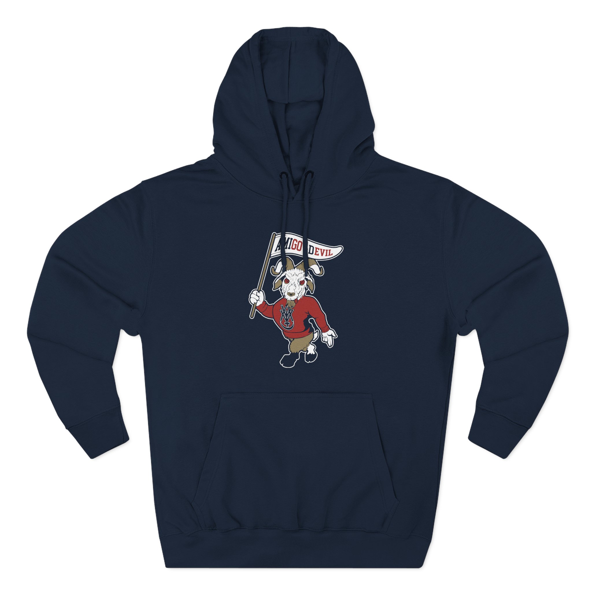 Amigo The Devil Go Evil Mascot Three-Panel Fleece Hoodie