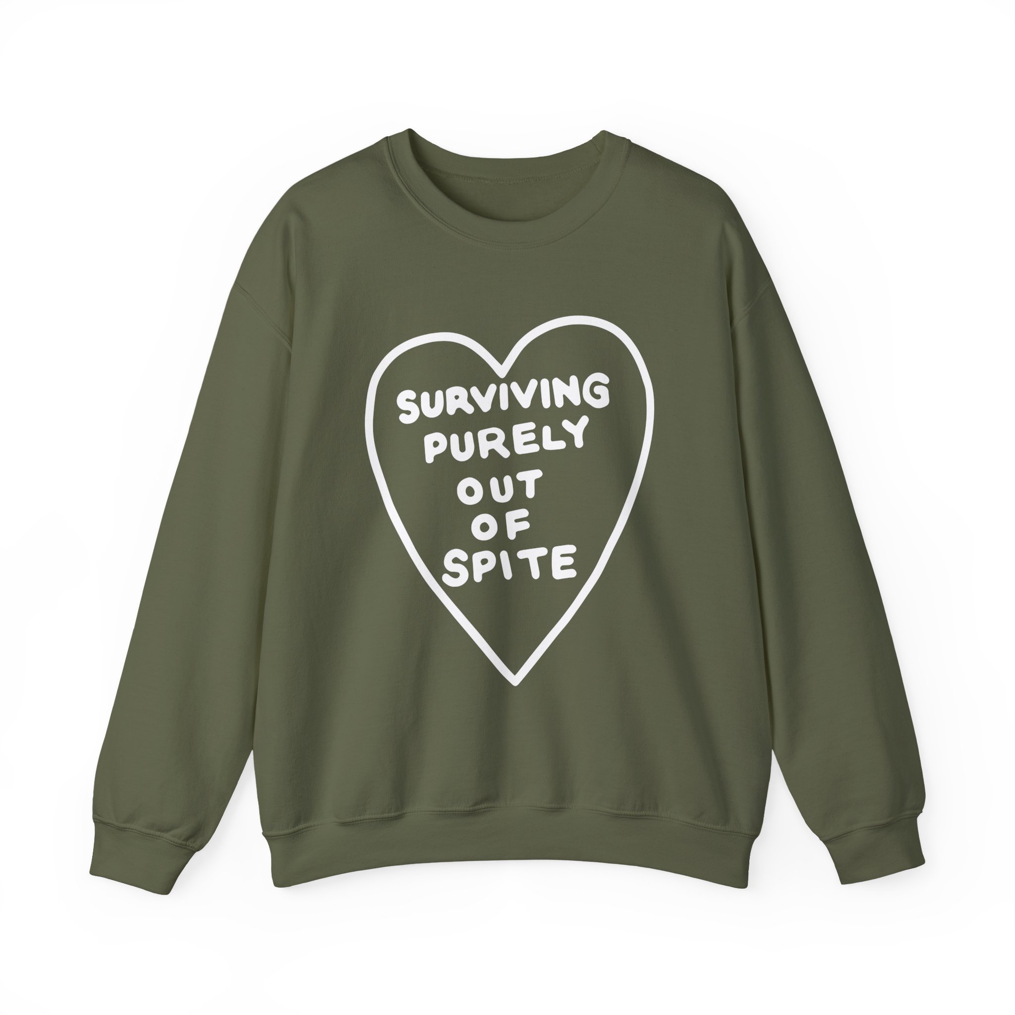 Elyse Myers Surviving Purely Out of Spite Unisex Heavy Blendâ„¢ Crewneck Sweatshirt
