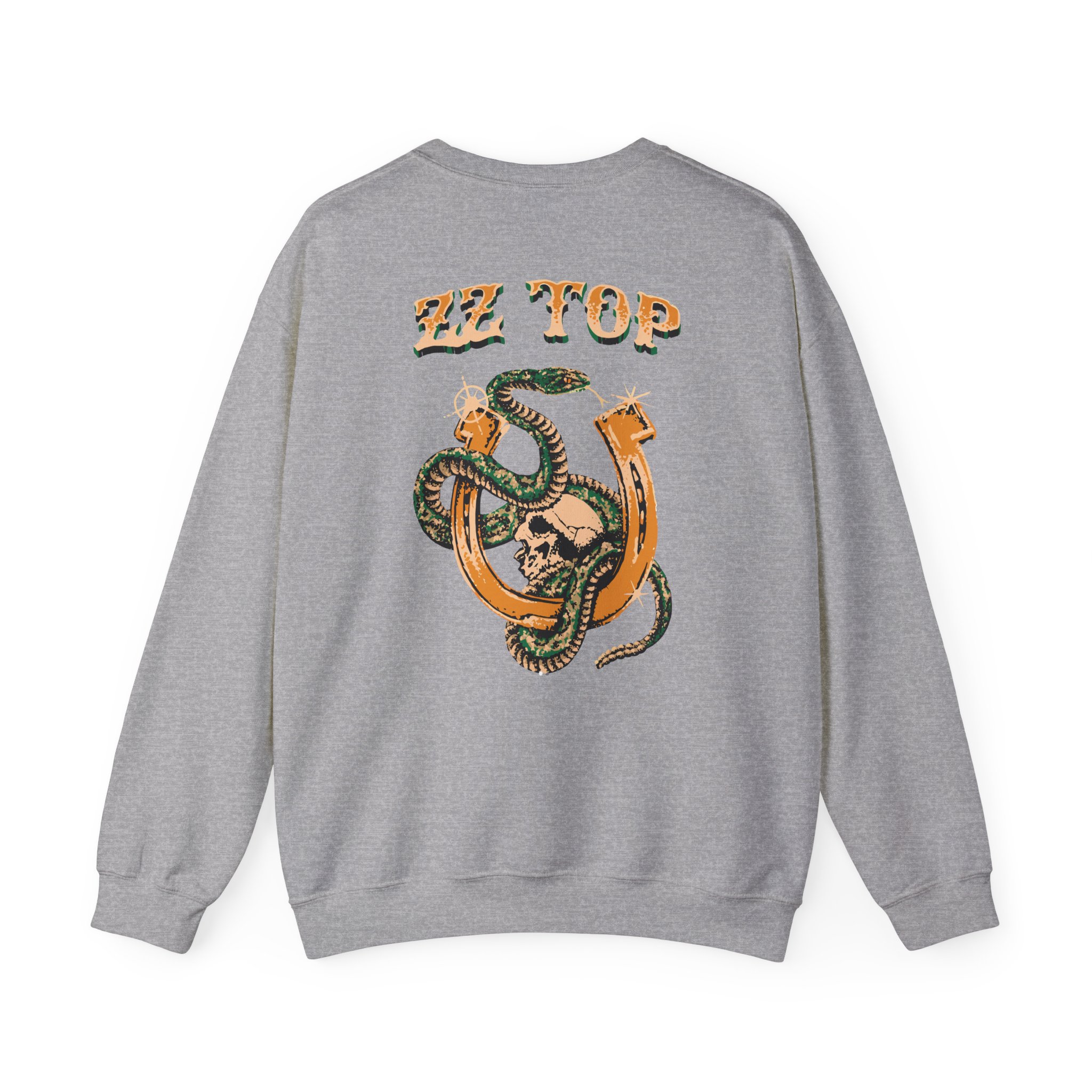Zz Top Snake Skull Unisex Heavy Blendâ„¢ Crewneck Sweatshirt