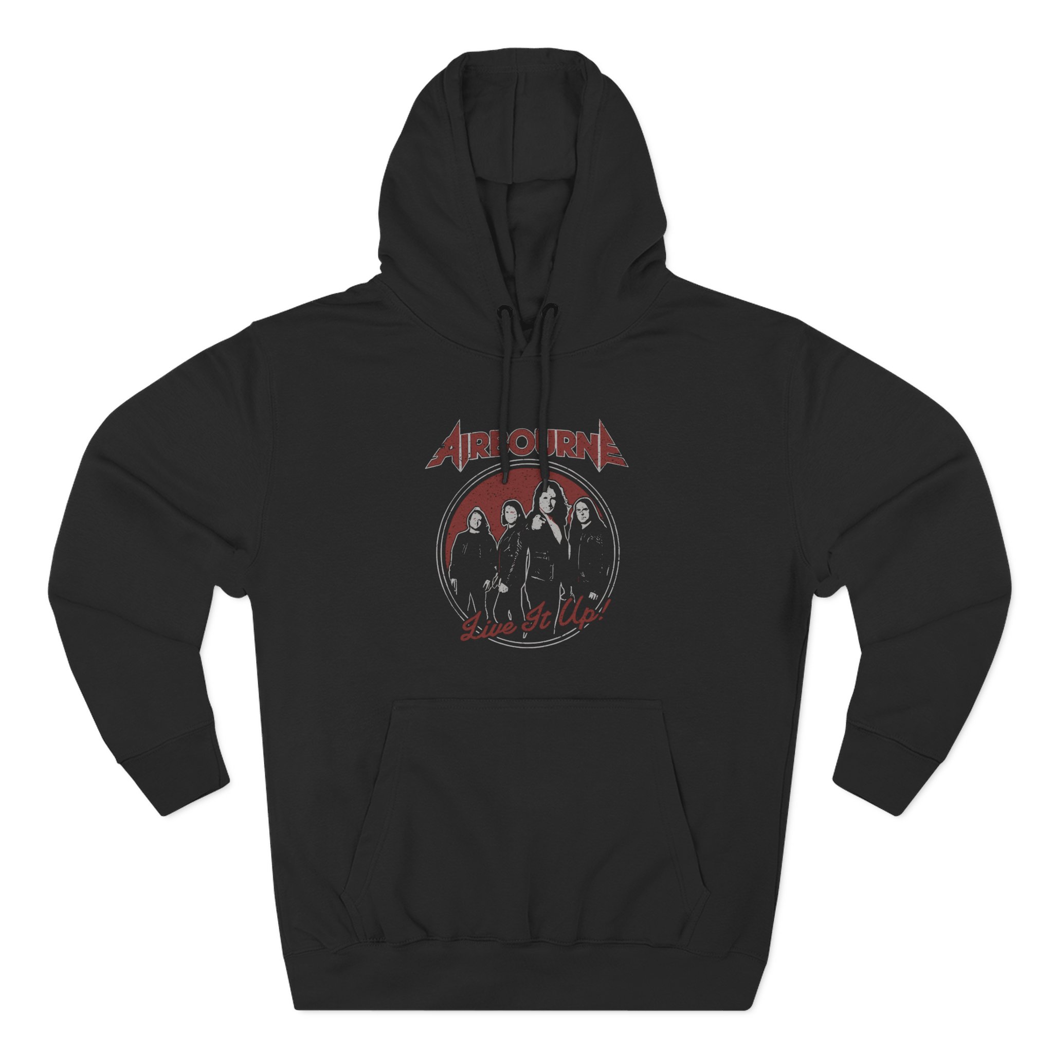 Airbourne - Black Live It Up Three-Panel Fleece Hoodie