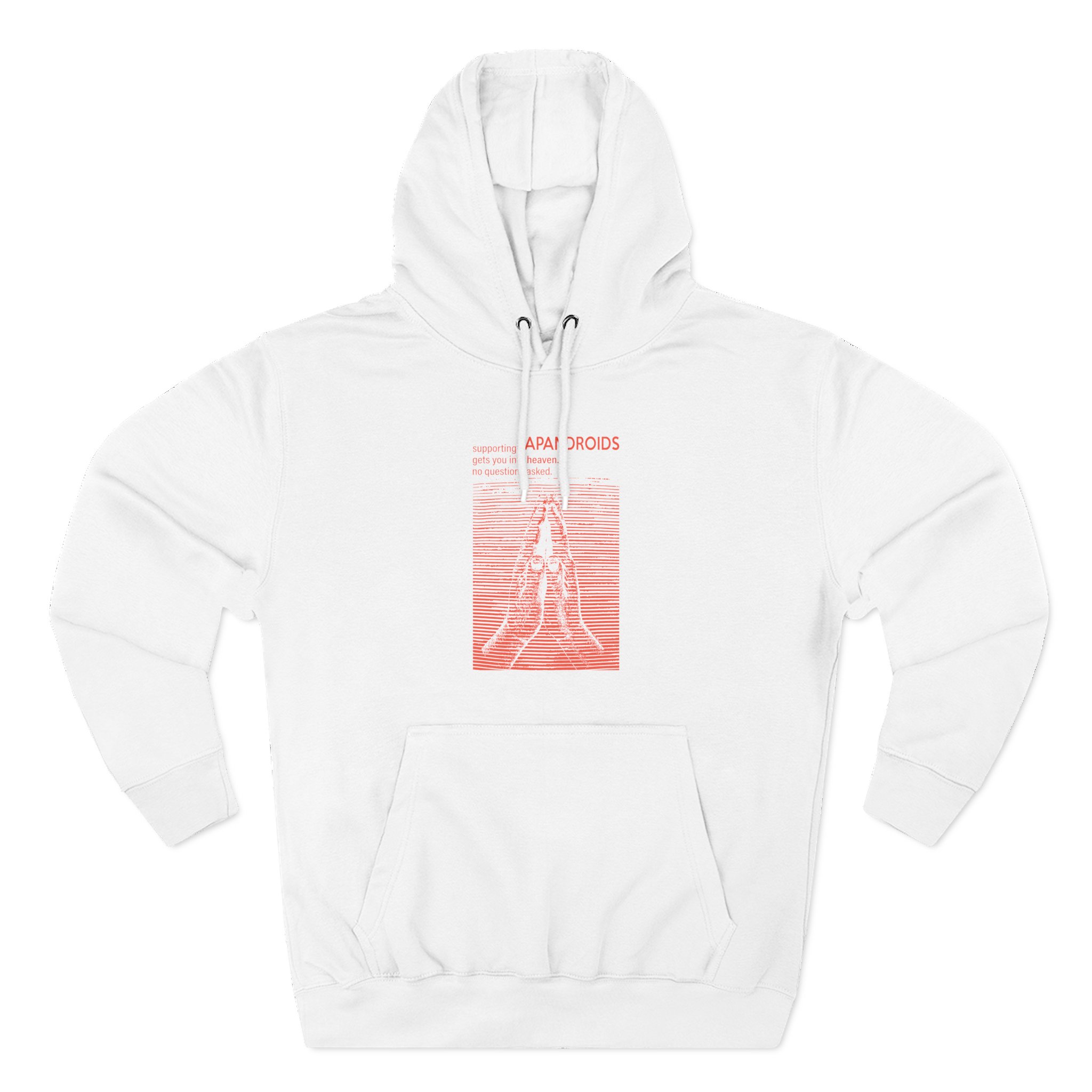 Supporting Japandroids Gets You Into Heaven No Questions Asked Three-Panel Fleece Hoodie