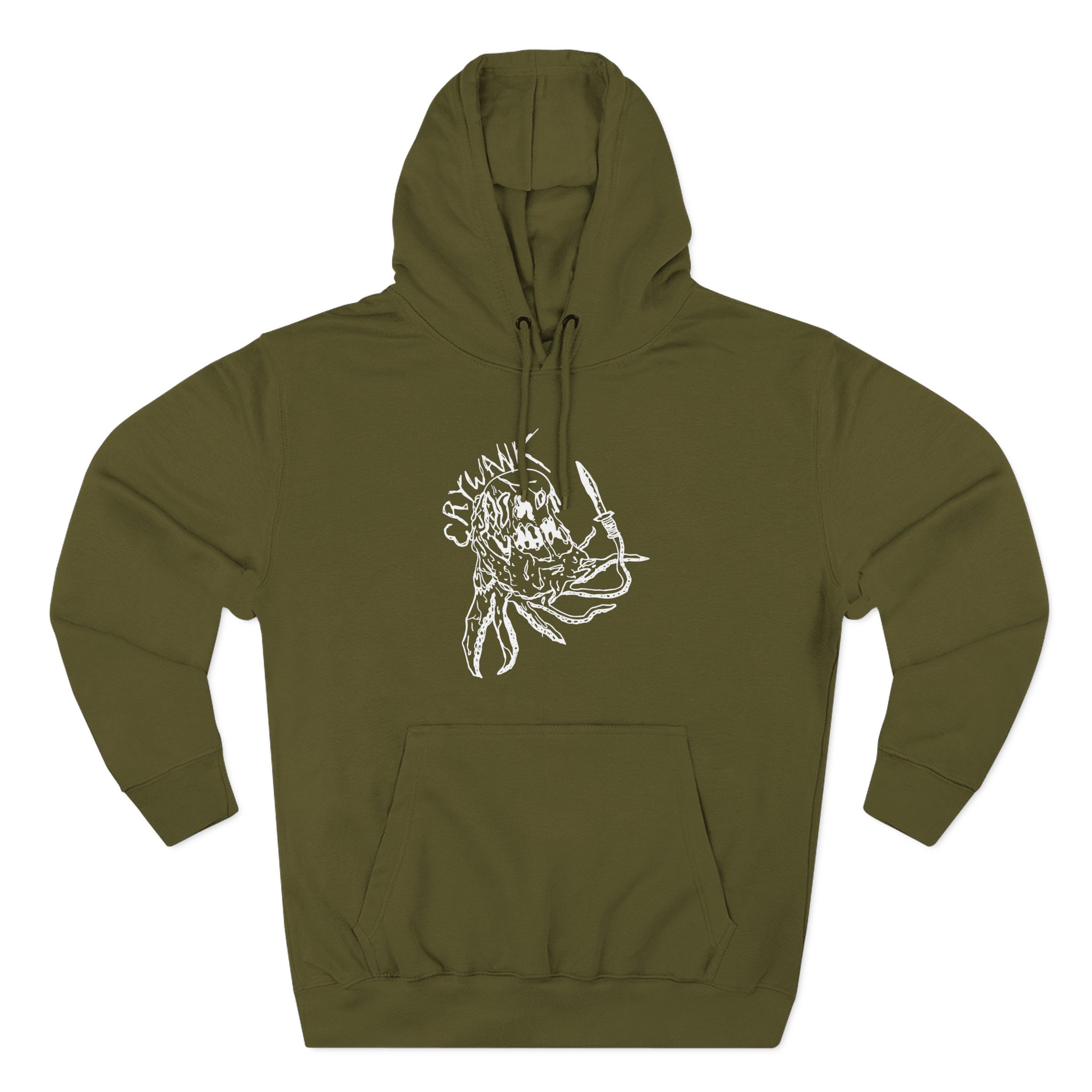 Crywank Three-Panel Fleece Hoodie