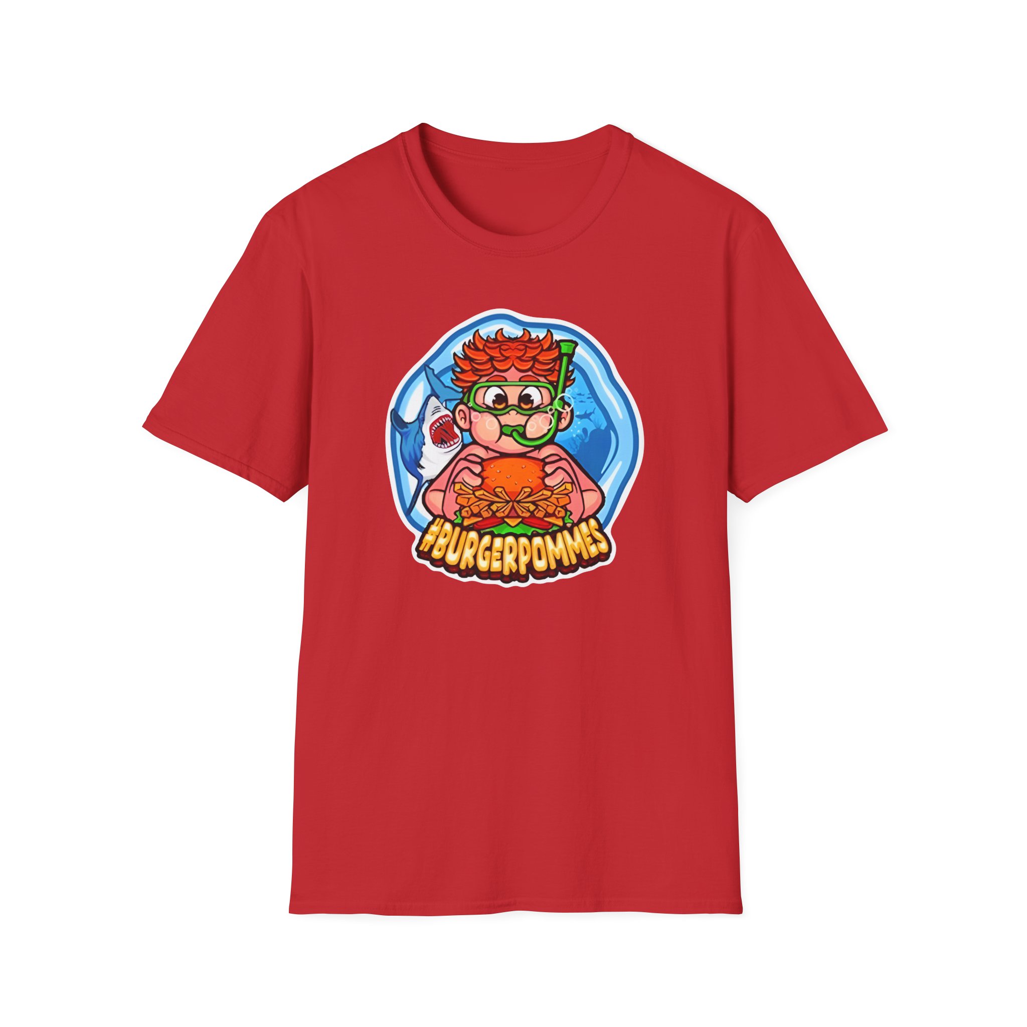 Burger Pommes Unisex Softstyle T-Shirt
