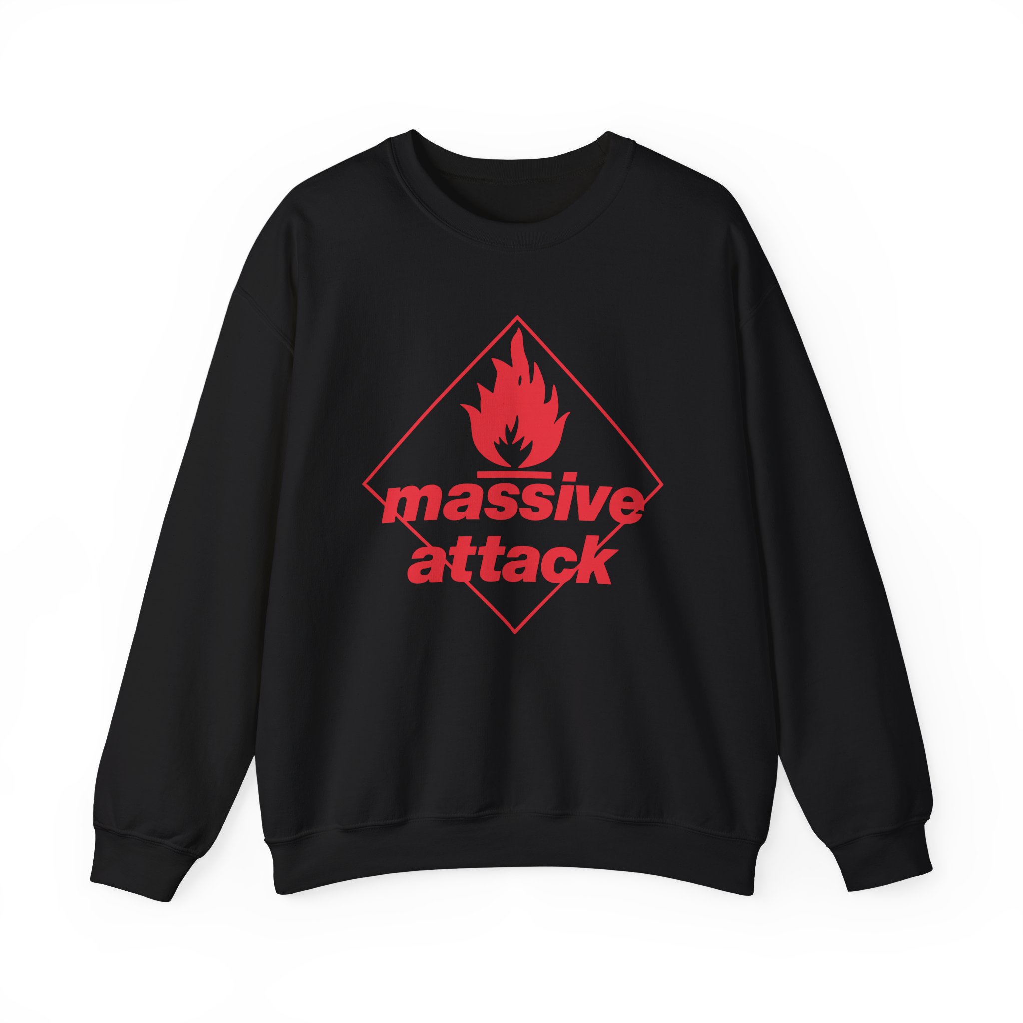 Massive Attack Blue Lines Red Logo Unisex Heavy Blendâ„¢ Crewneck Sweatshirt