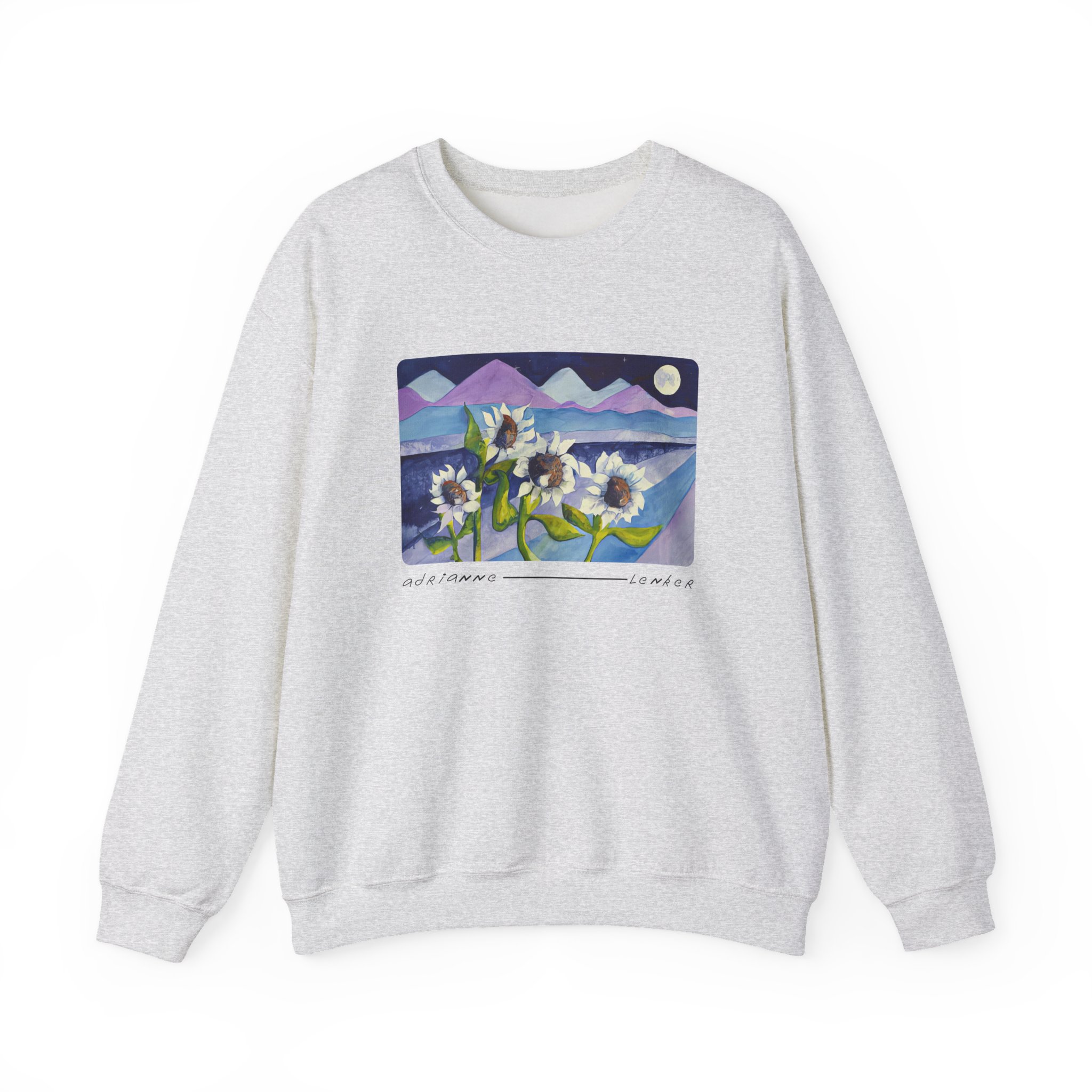 Adrianne Lenker Mema Moonflowers Unisex Heavy Blend Crewneck Sweatshirt