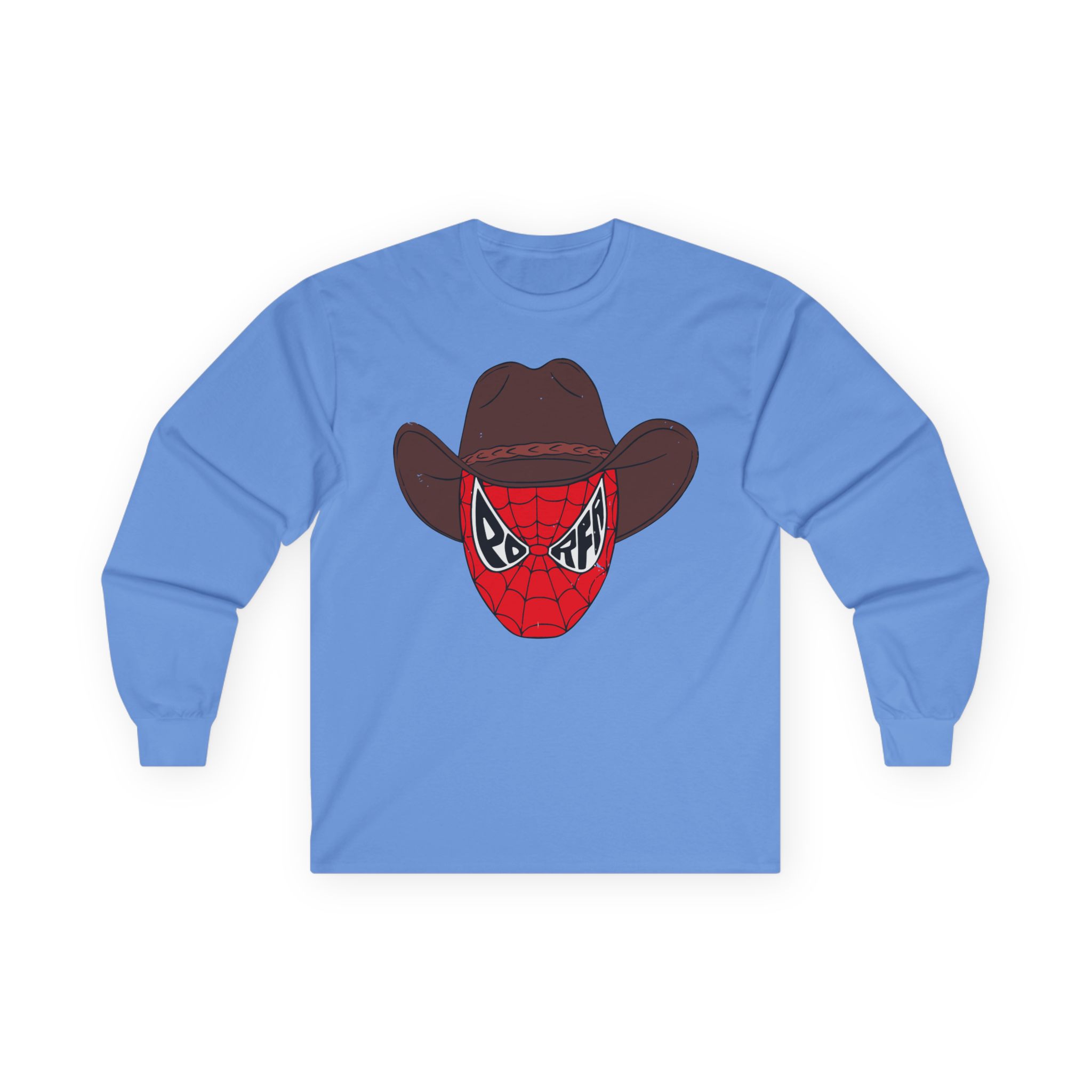 Porfa Spider Man Cowboy Hat Unisex Ultra Cotton Long Sleeve Tee