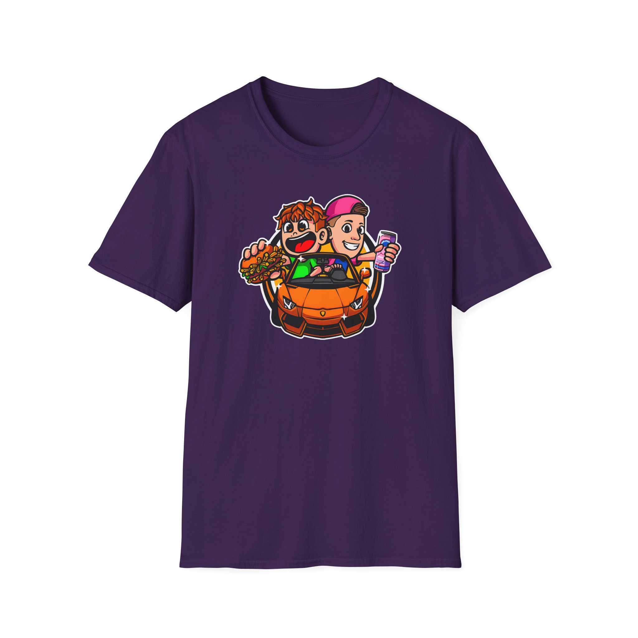 Burger Pommes Unisex Softstyle T-Shirt