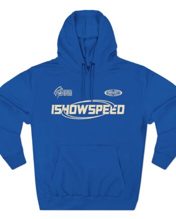 Ishowspeed Racing Royal Three-Panel Fleece Hoodie