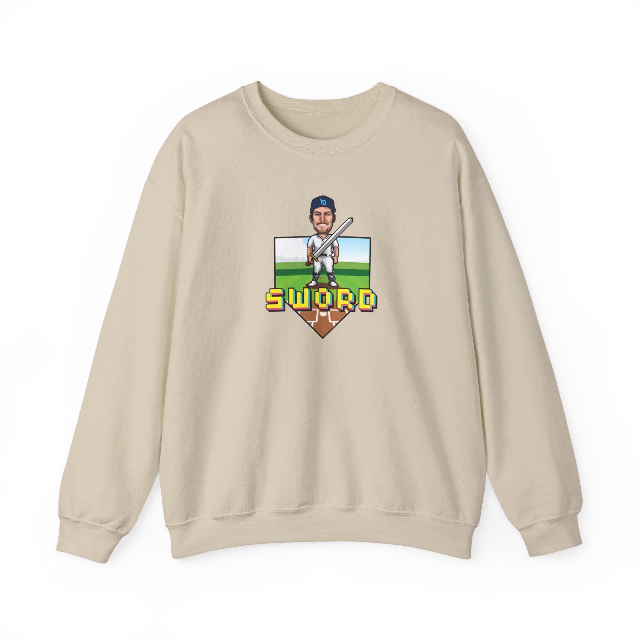 Trevor Bauer Sword Pixel Art Unisex Heavy Blendâ„¢ Crewneck Sweatshirt