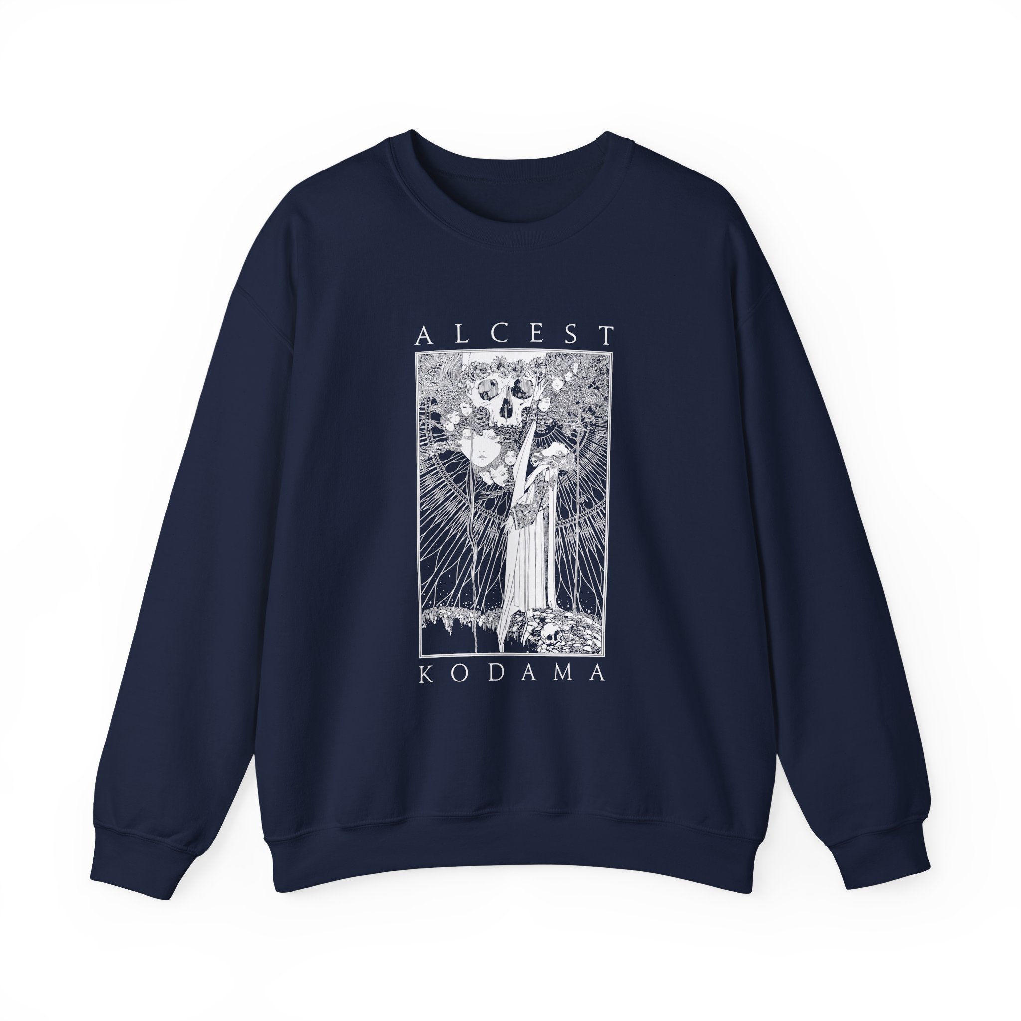 Alcest Kodama Faces Unisex Heavy Blendâ„¢ Crewneck Sweatshirt