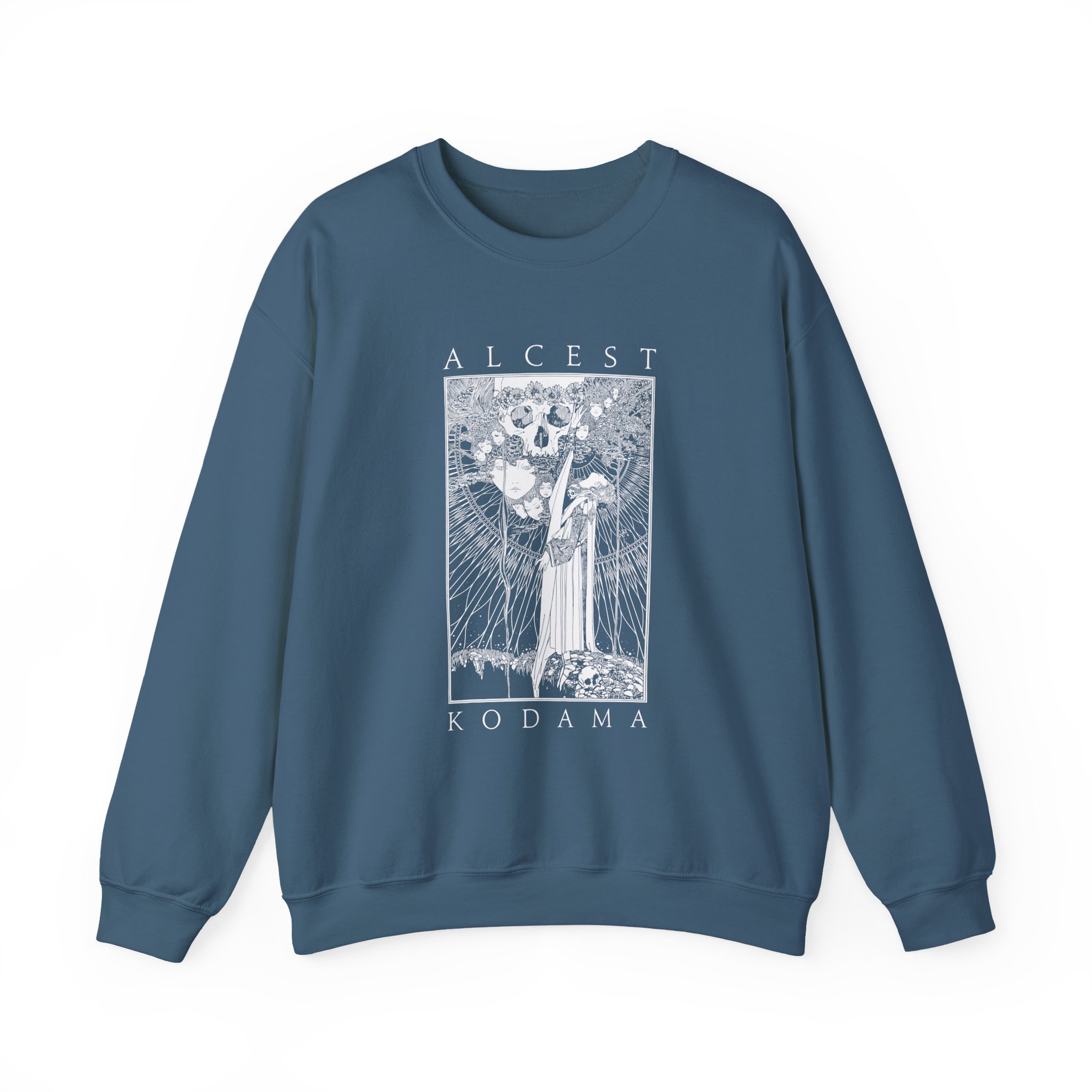 Alcest Kodama Faces Unisex Heavy Blendâ„¢ Crewneck Sweatshirt