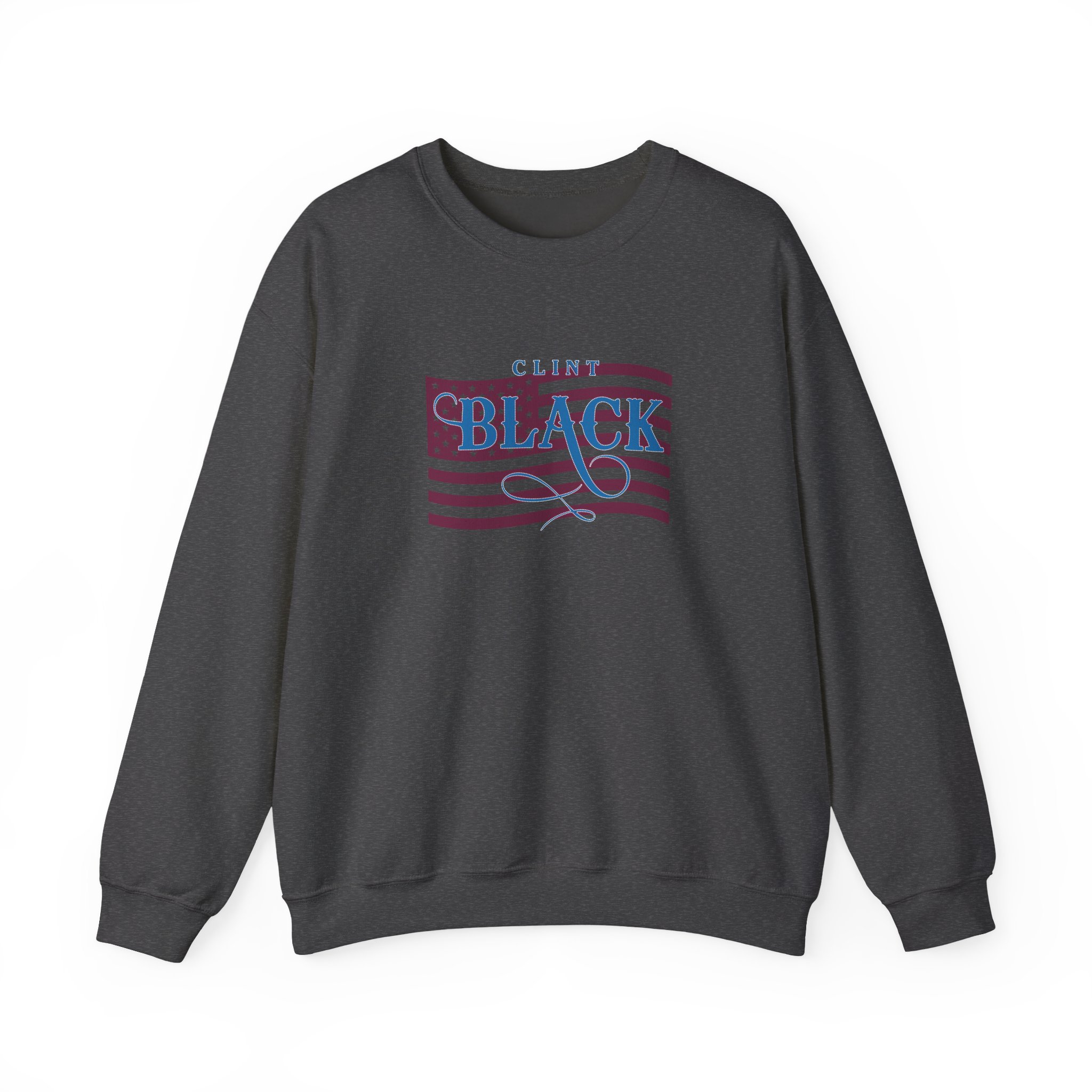 Clint Black Ladies Patriotic Bling Unisex Heavy Blendâ„¢ Crewneck Sweatshirt
