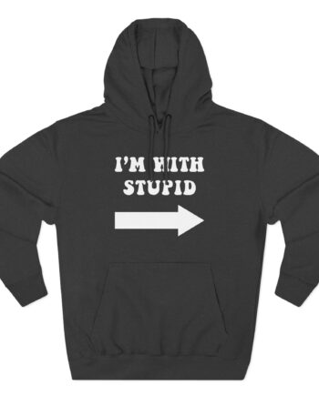 Jimmy Kimmel I'm With Stupid Three-Panel Fleece Hoodie