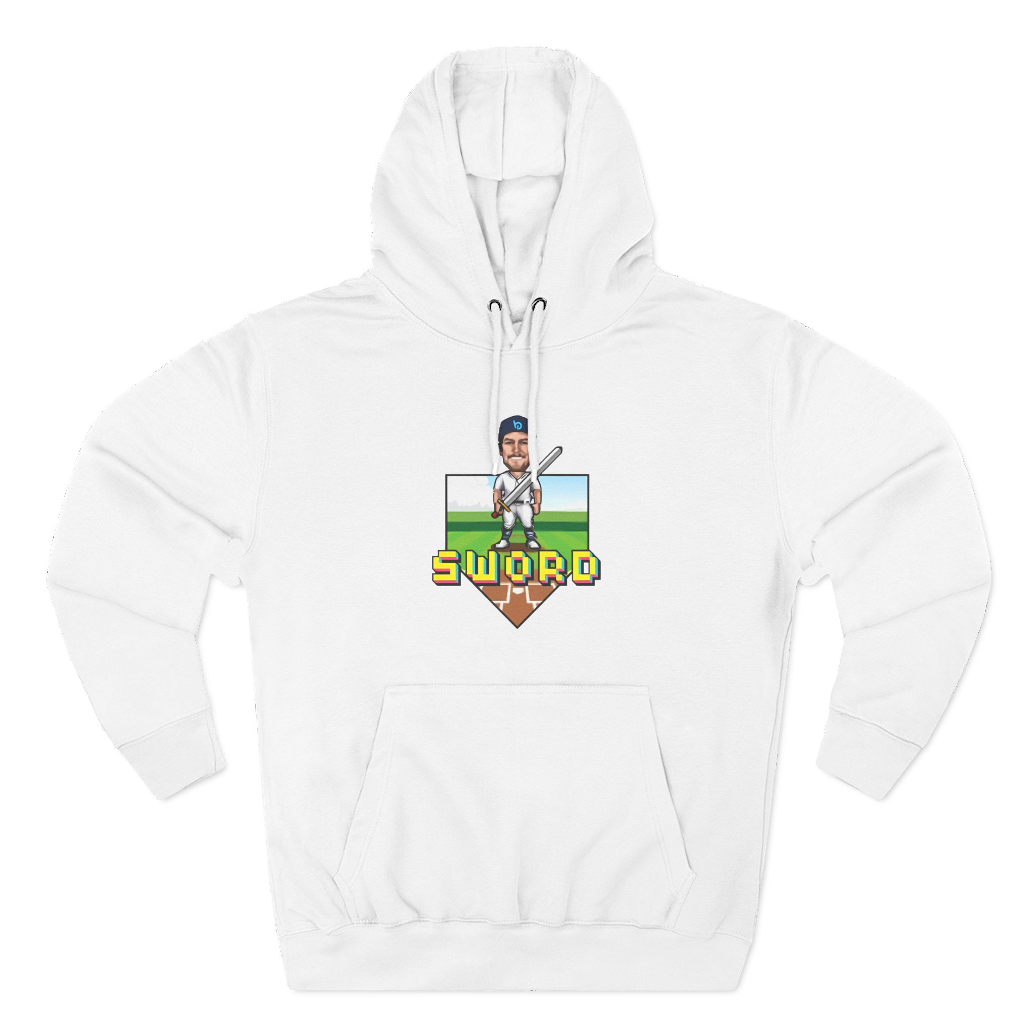 Trevor Bauer Sword Pixel Art Three-Panel Fleece Hoodie