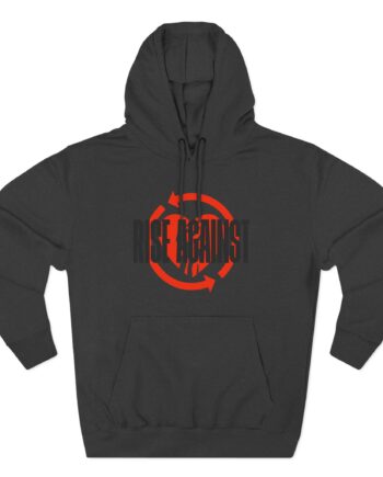 Rise Against Red Heartfist Label Three-Panel Fleece Hoodie