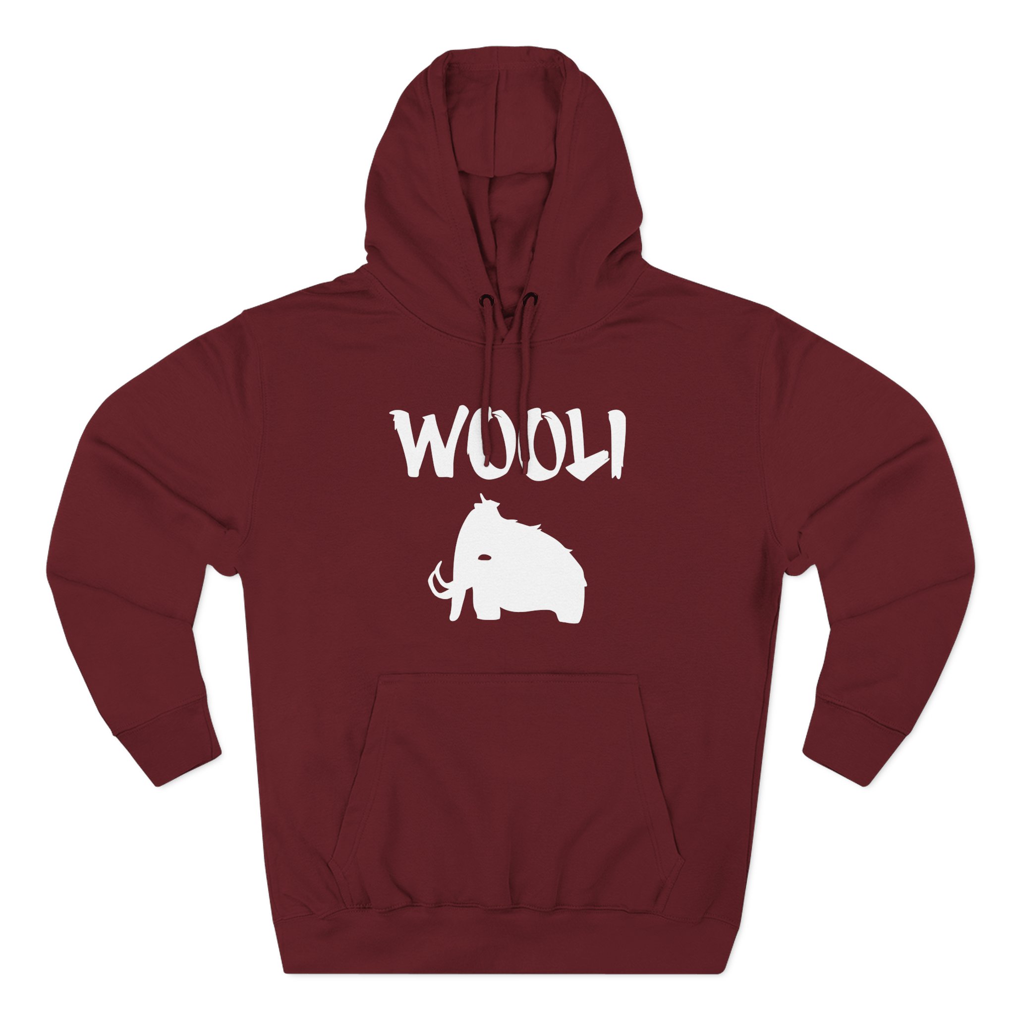 Wooli Logo Three-Panel Fleece Hoodie