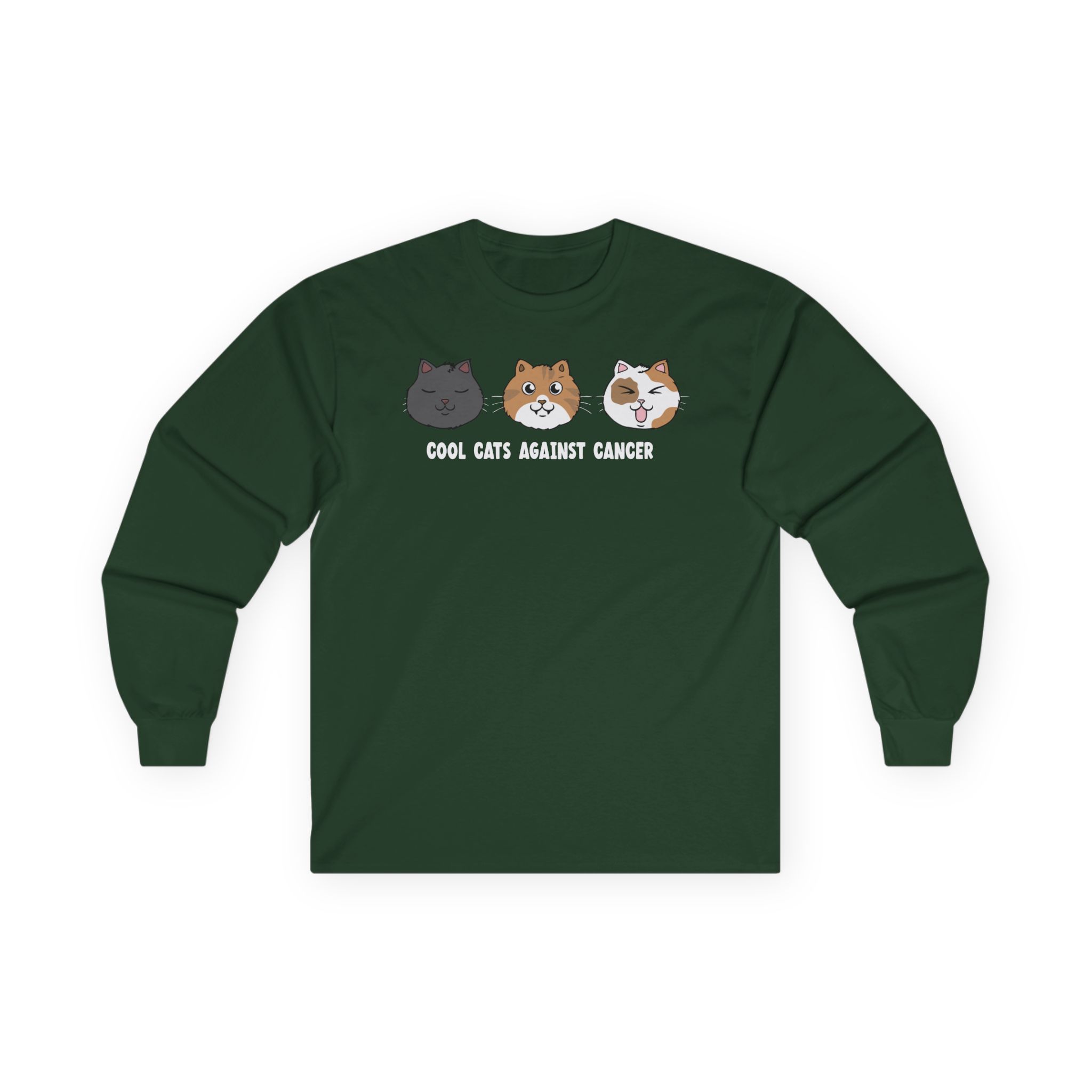 Lilsimsie Cool Cats Against Cancer Unisex Ultra Cotton Long Sleeve Tee