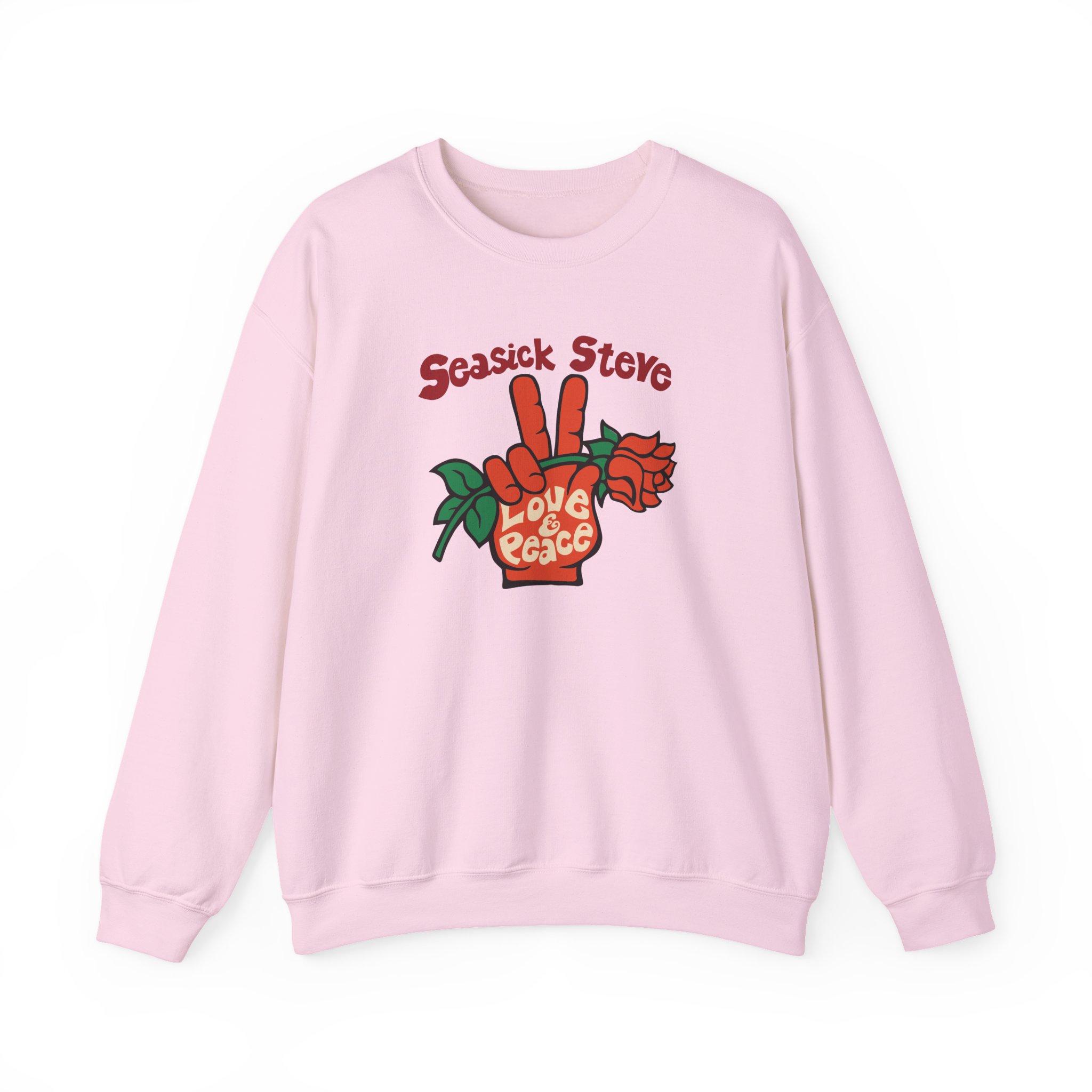 Seasick Steve Love & Peace Unisex Heavy Blendâ„¢ Crewneck Sweatshirt