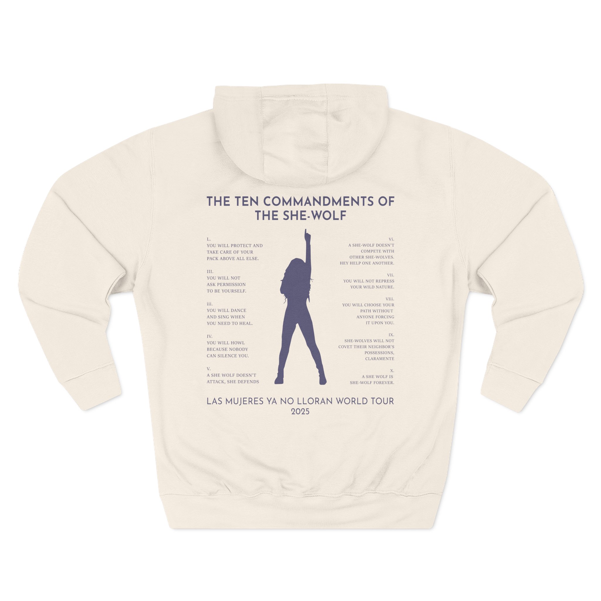 Shakira Commandments Three-Panel Fleece Hoodie