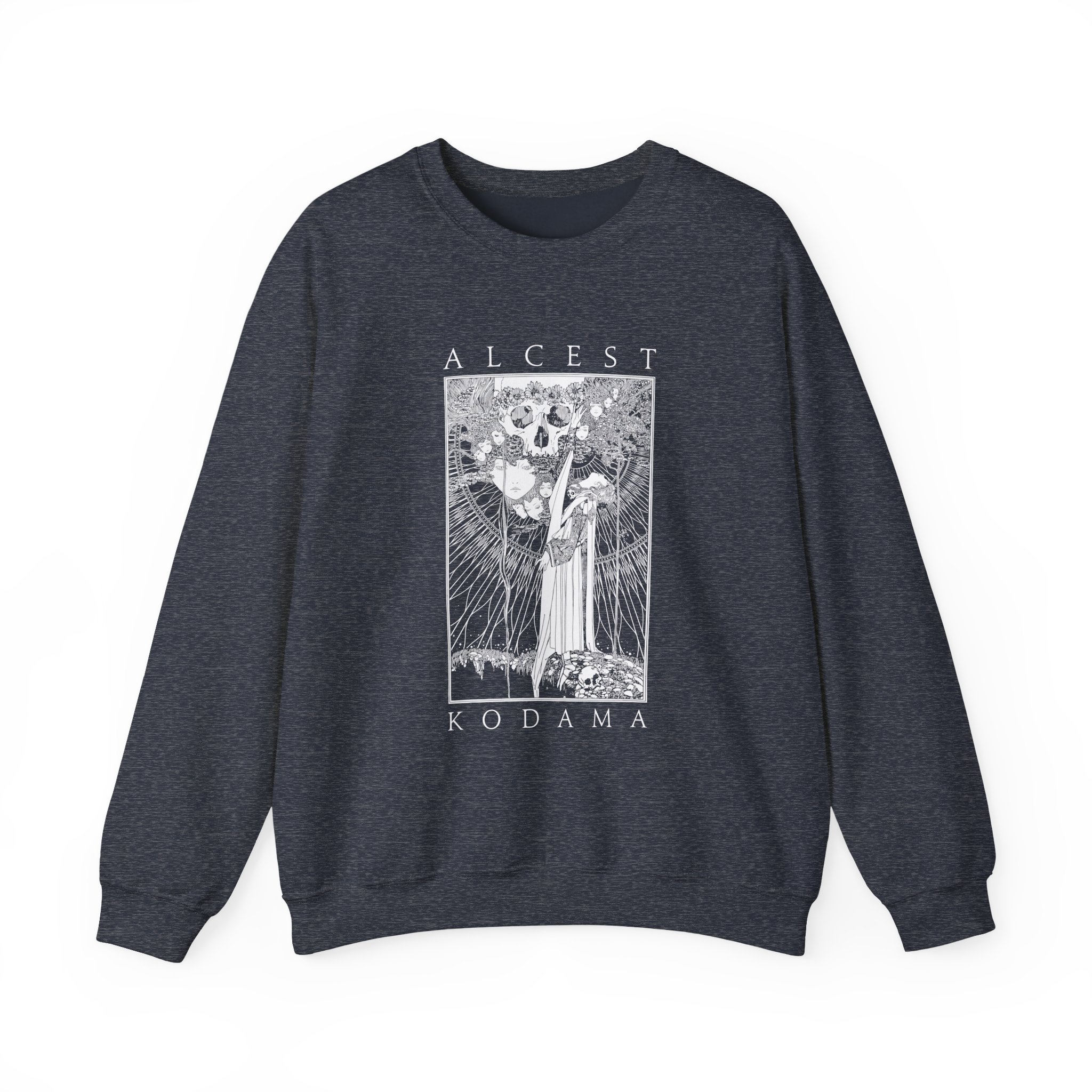 Alcest Kodama Faces Unisex Heavy Blendâ„¢ Crewneck Sweatshirt