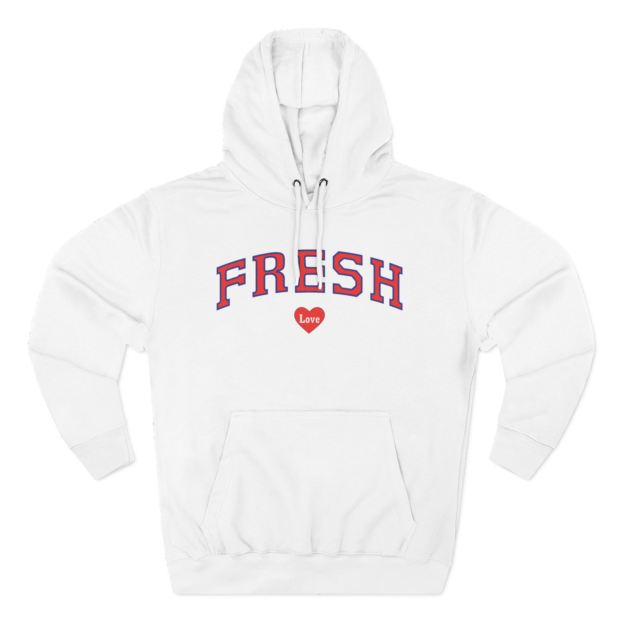 Fresh Love Heart Three-Panel Fleece Hoodie