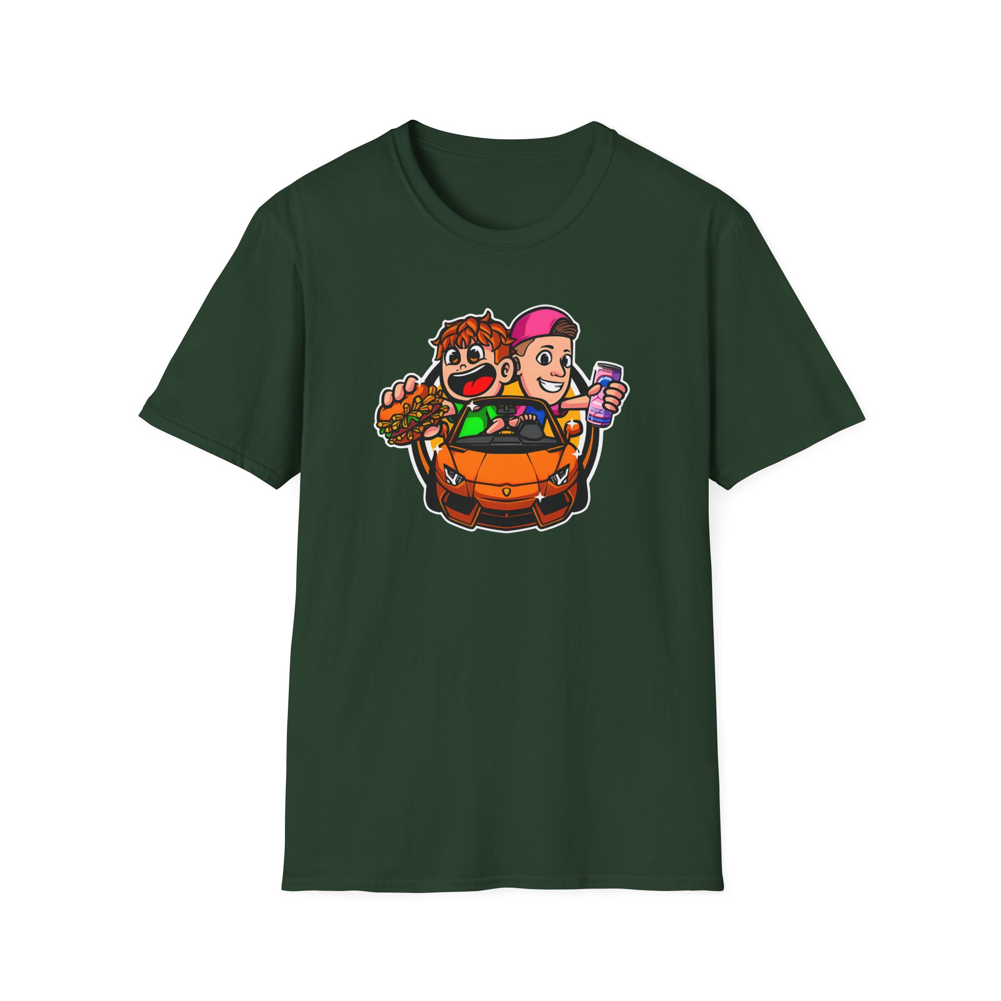 Burger Pommes Unisex Softstyle T-Shirt