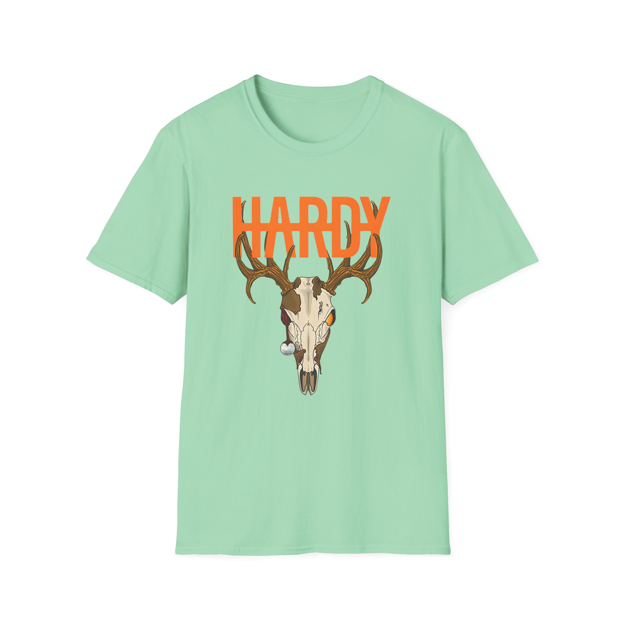 Hardy Deer Skull Unisex Softstyle T-Shirt