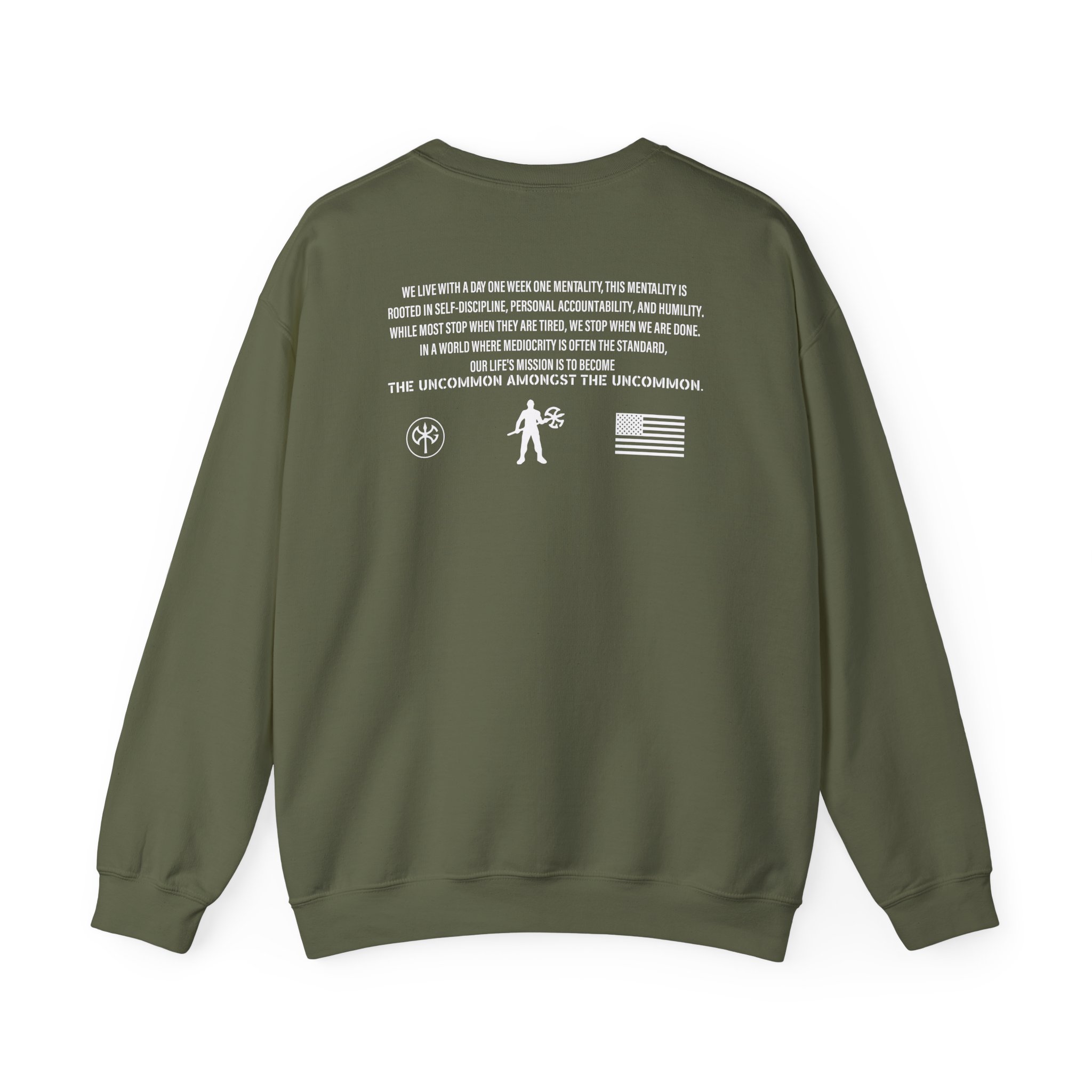 David Goggins Ethos Slogan Unisex Heavy Blendâ„¢ Crewneck Sweatshirt