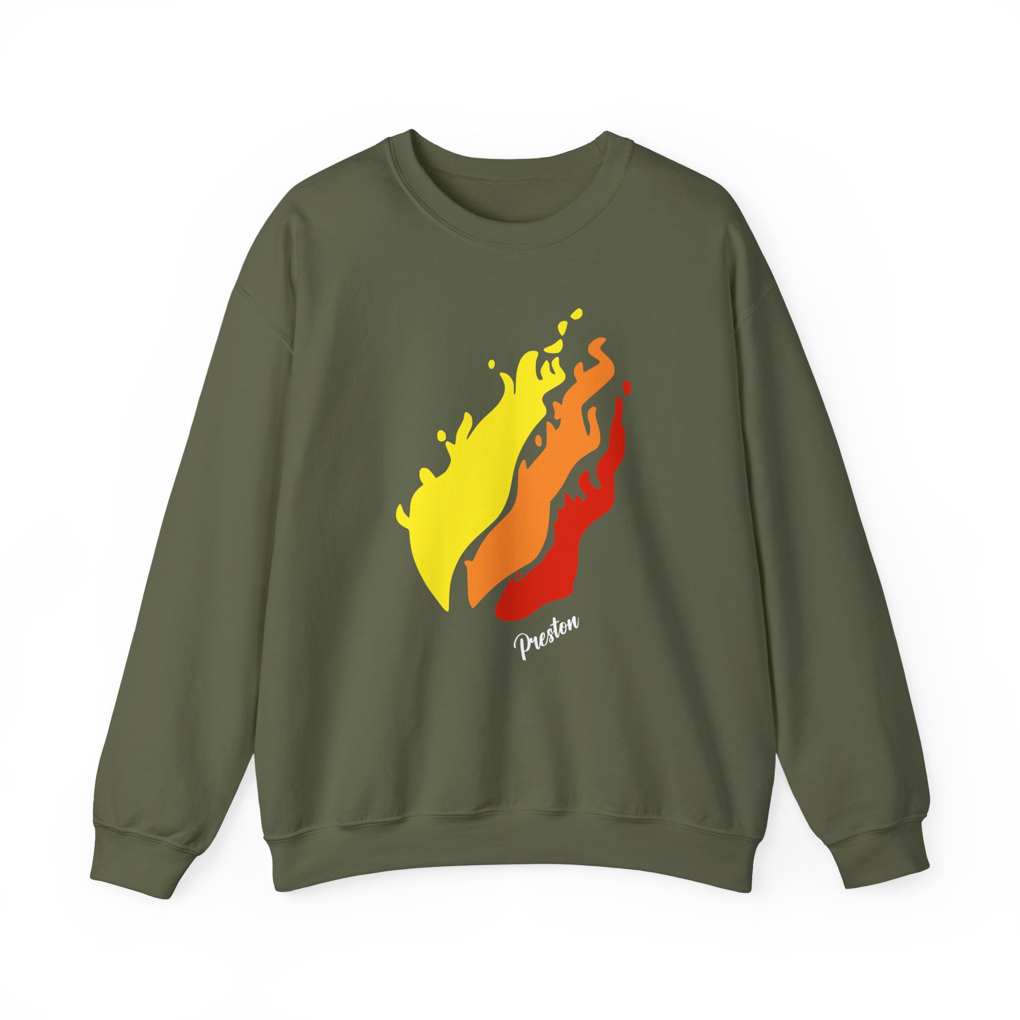 Preston Flame Unisex Heavy Blendâ„¢ Crewneck Sweatshirt