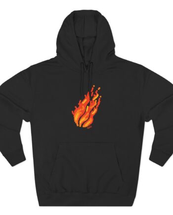 Preston Pixel Flame Three-Panel Fleece Hoodie