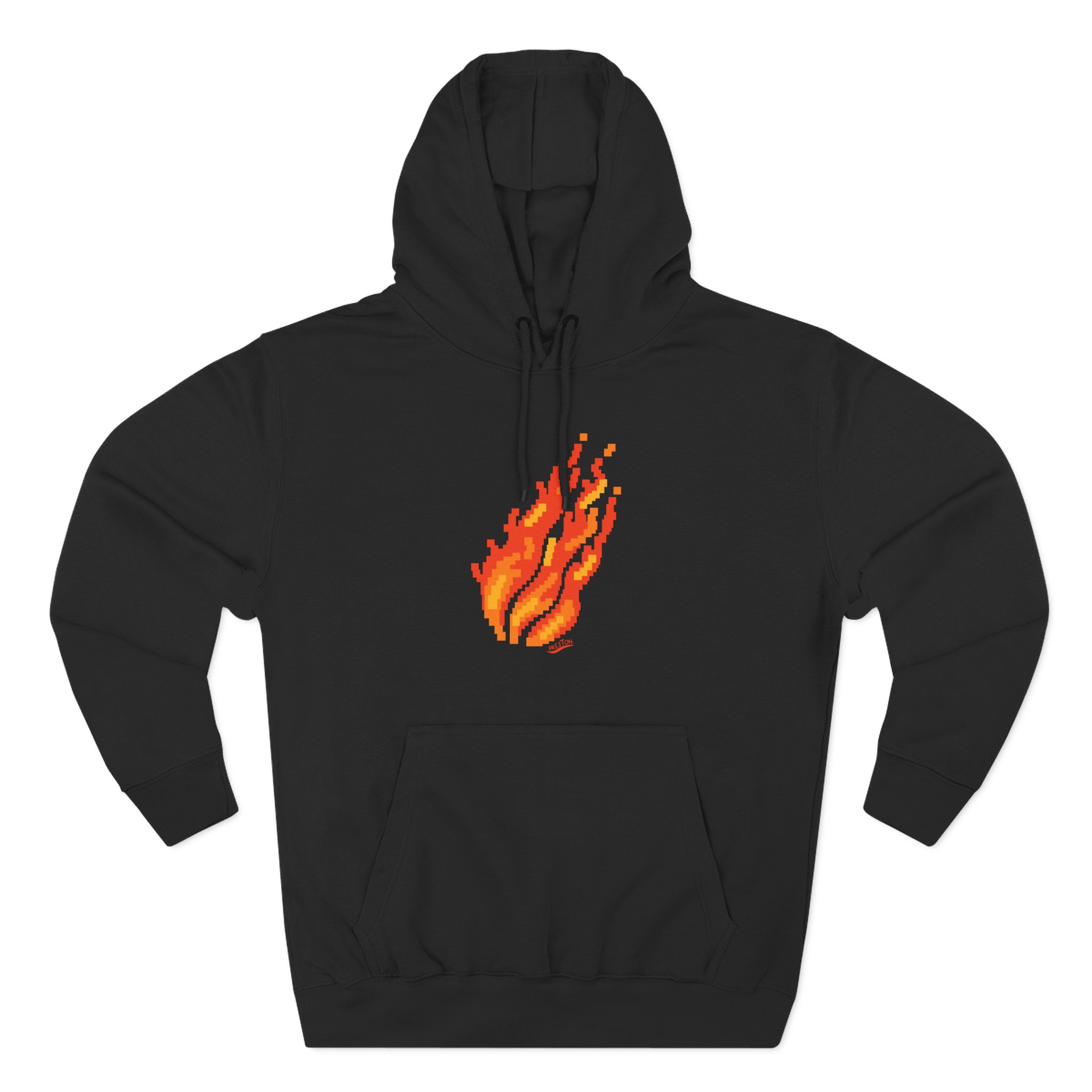 Preston Pixel Flame Three-Panel Fleece Hoodie