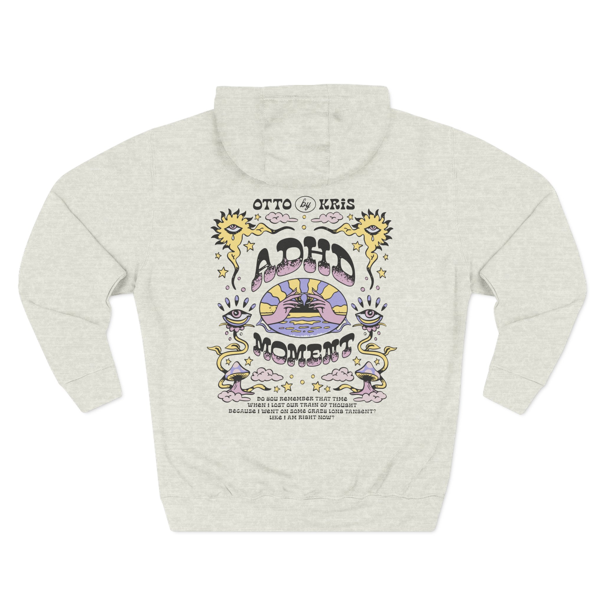 Kallmekris Adhd Moment Three-Panel Fleece Hoodie