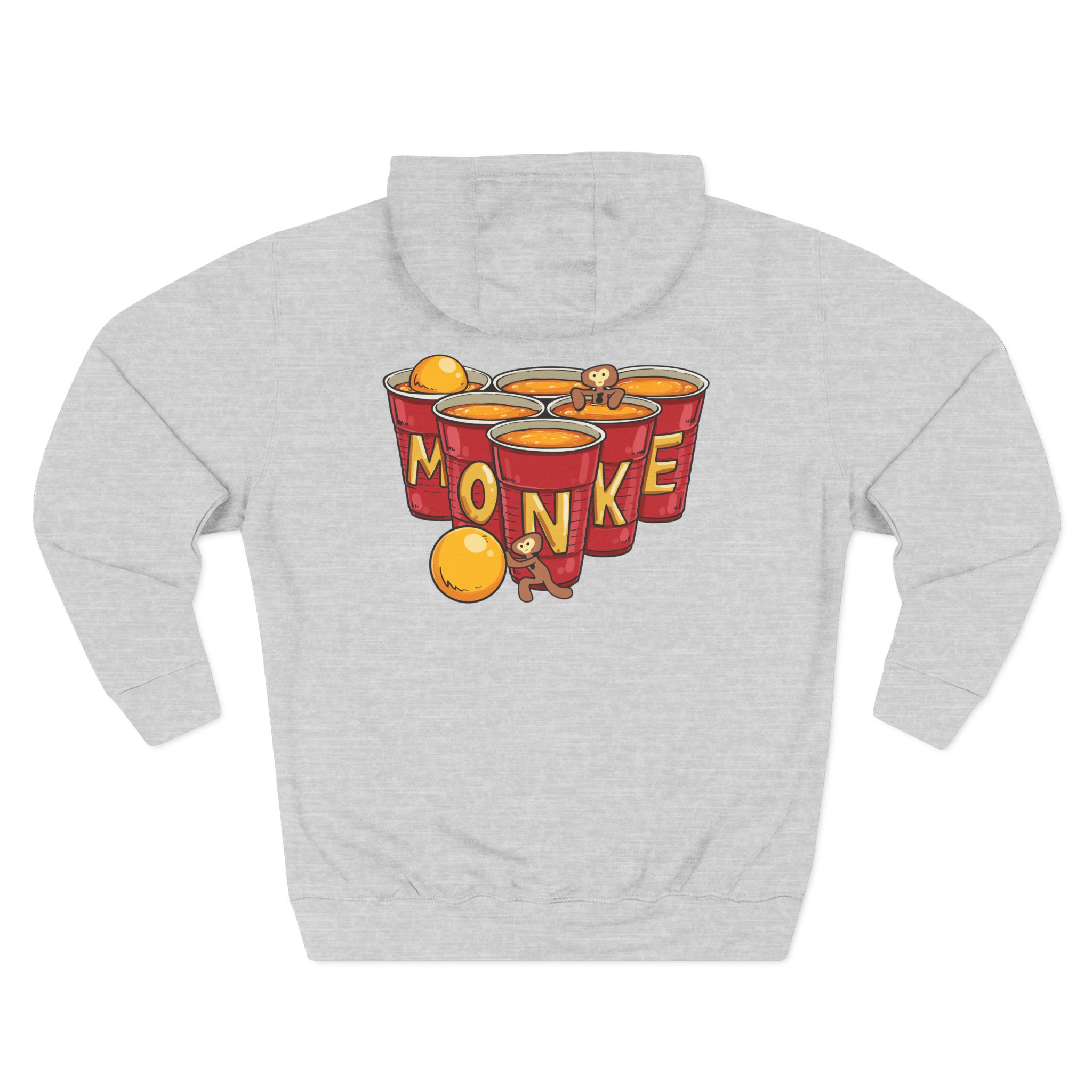 Spoonkidv Monke Pong Three-Panel Fleece Hoodie
