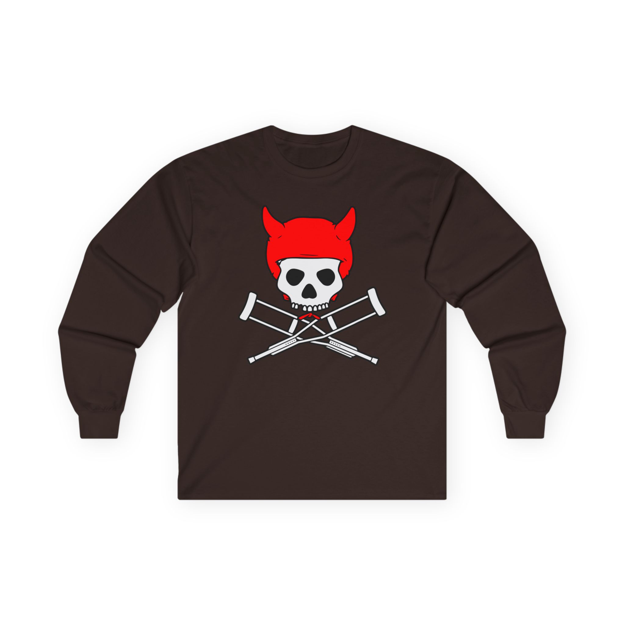 Jackass Devil Horns Skull & Crossbones Unisex Ultra Cotton Long Sleeve Tee