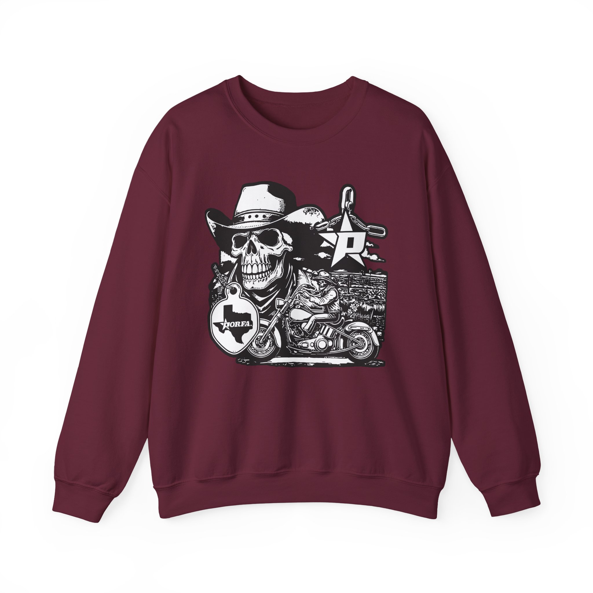 Porfa Texas Ride Unisex Heavy Blendâ„¢ Crewneck Sweatshirt
