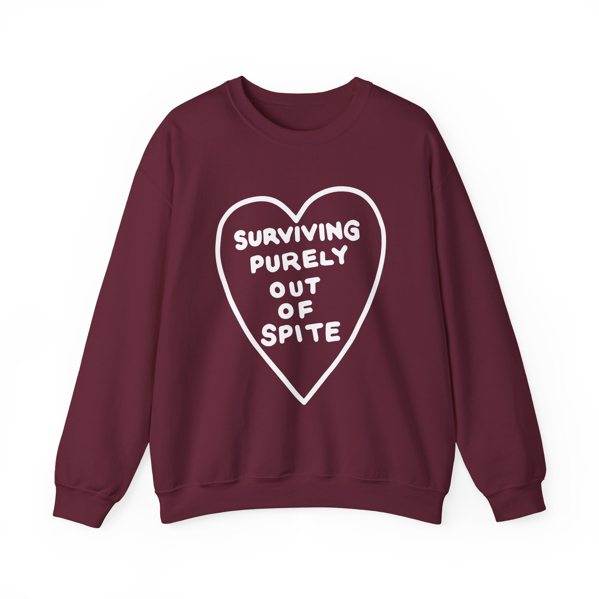 Elyse Myers Surviving Purely Out of Spite Unisex Heavy Blendâ„¢ Crewneck Sweatshirt
