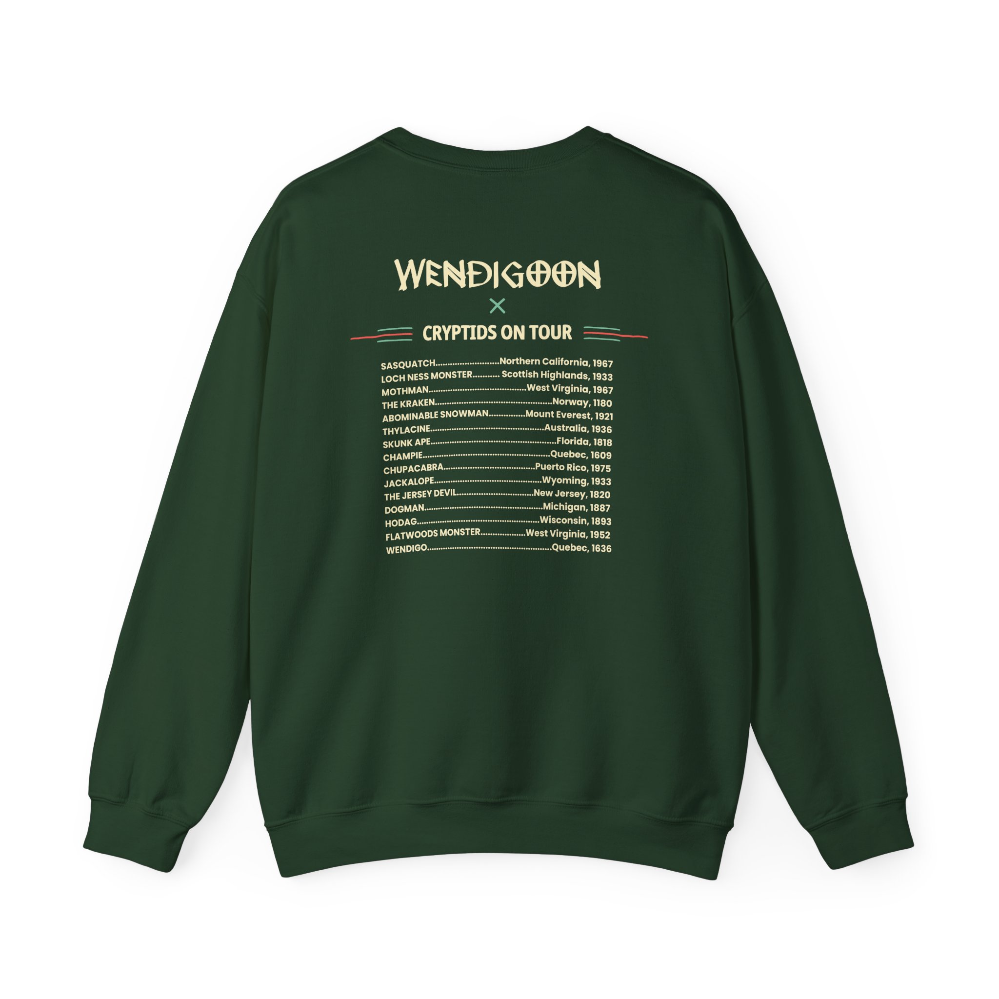 Wendigoon Cryptids on Tour Unisex Heavy Blend Crewneck Sweatshirt