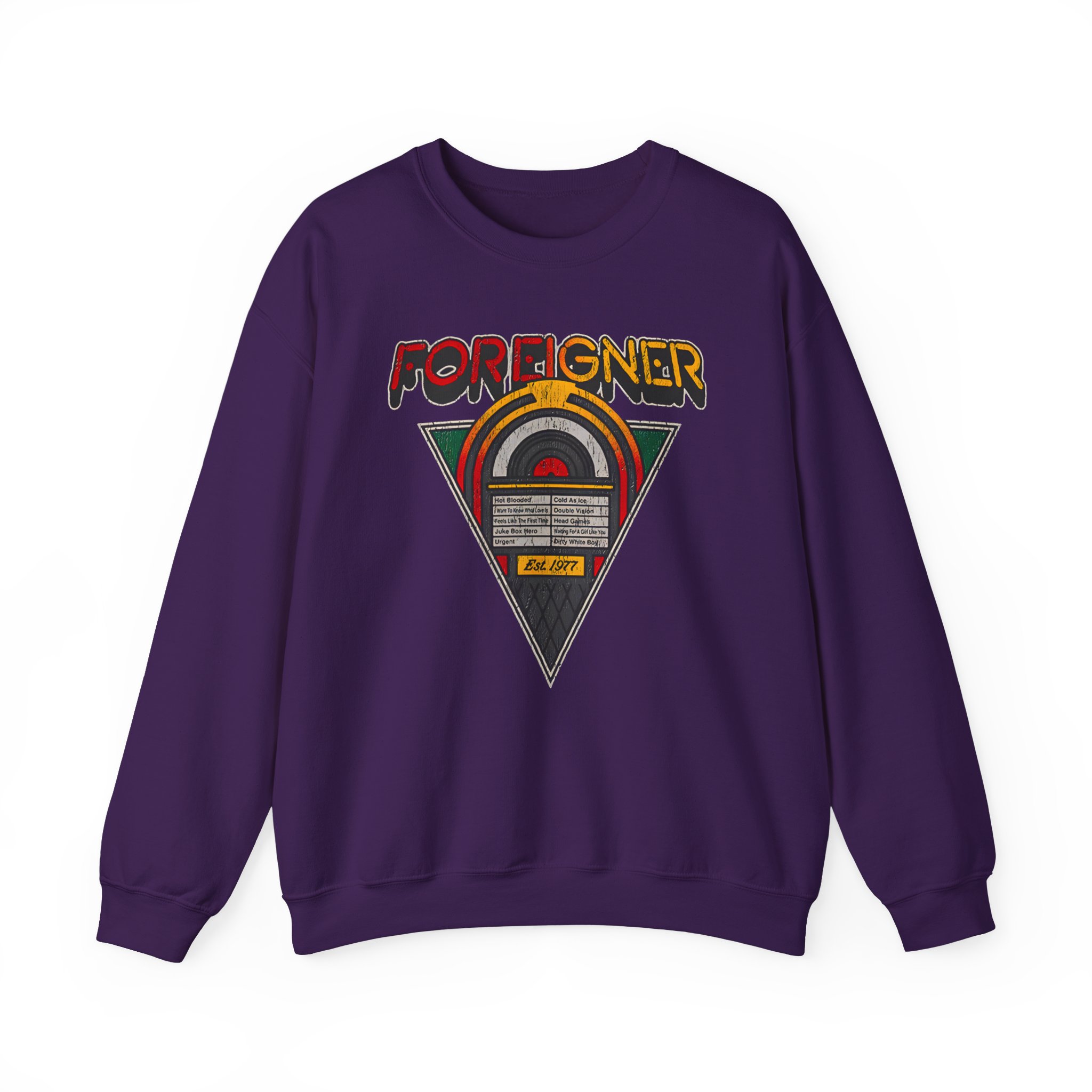 Foreigner Juke Box Unisex Heavy Blendâ„¢ Crewneck Sweatshirt