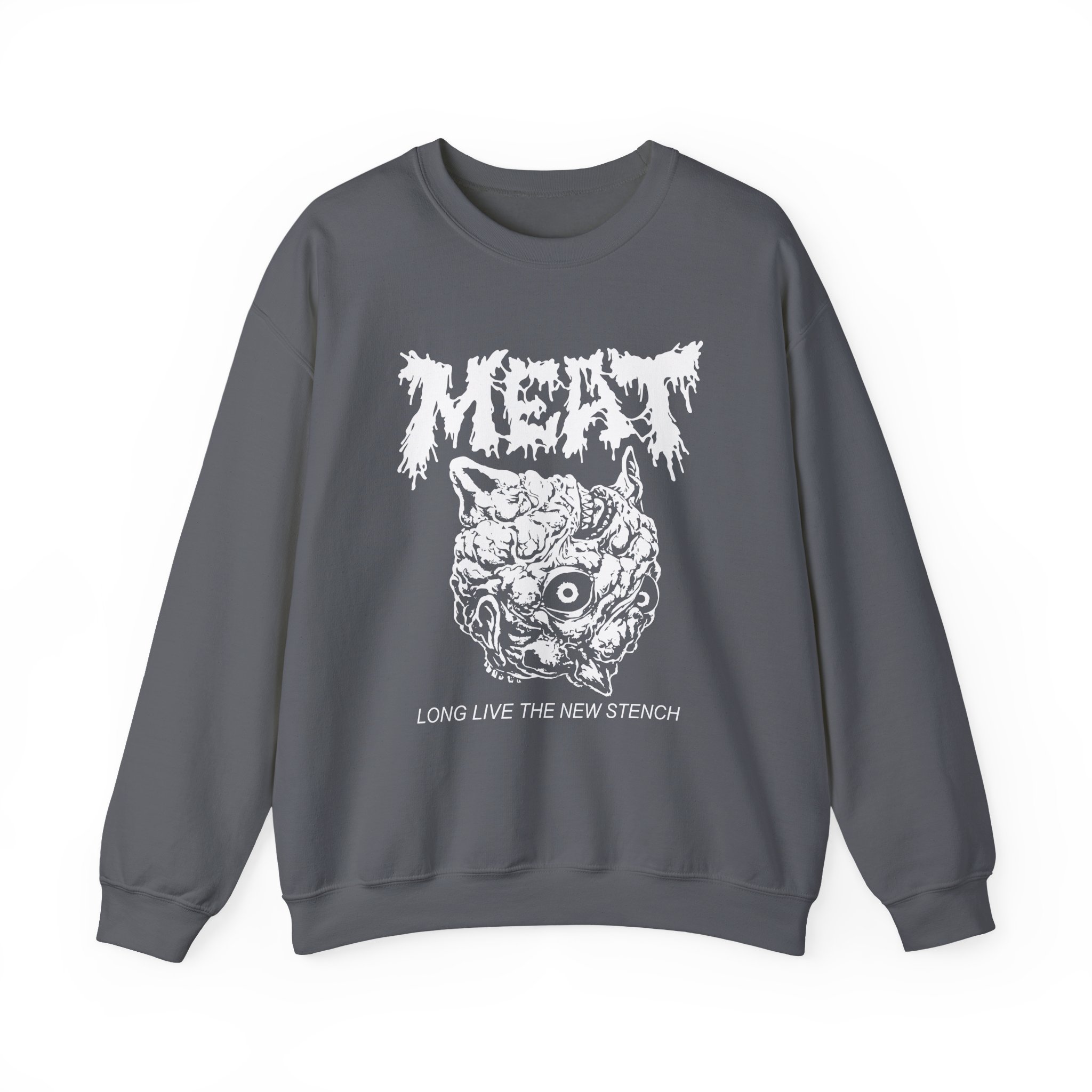 Papa Meat Long Live the New Stench Unisex Heavy Blendâ„¢ Crewneck Sweatshirt