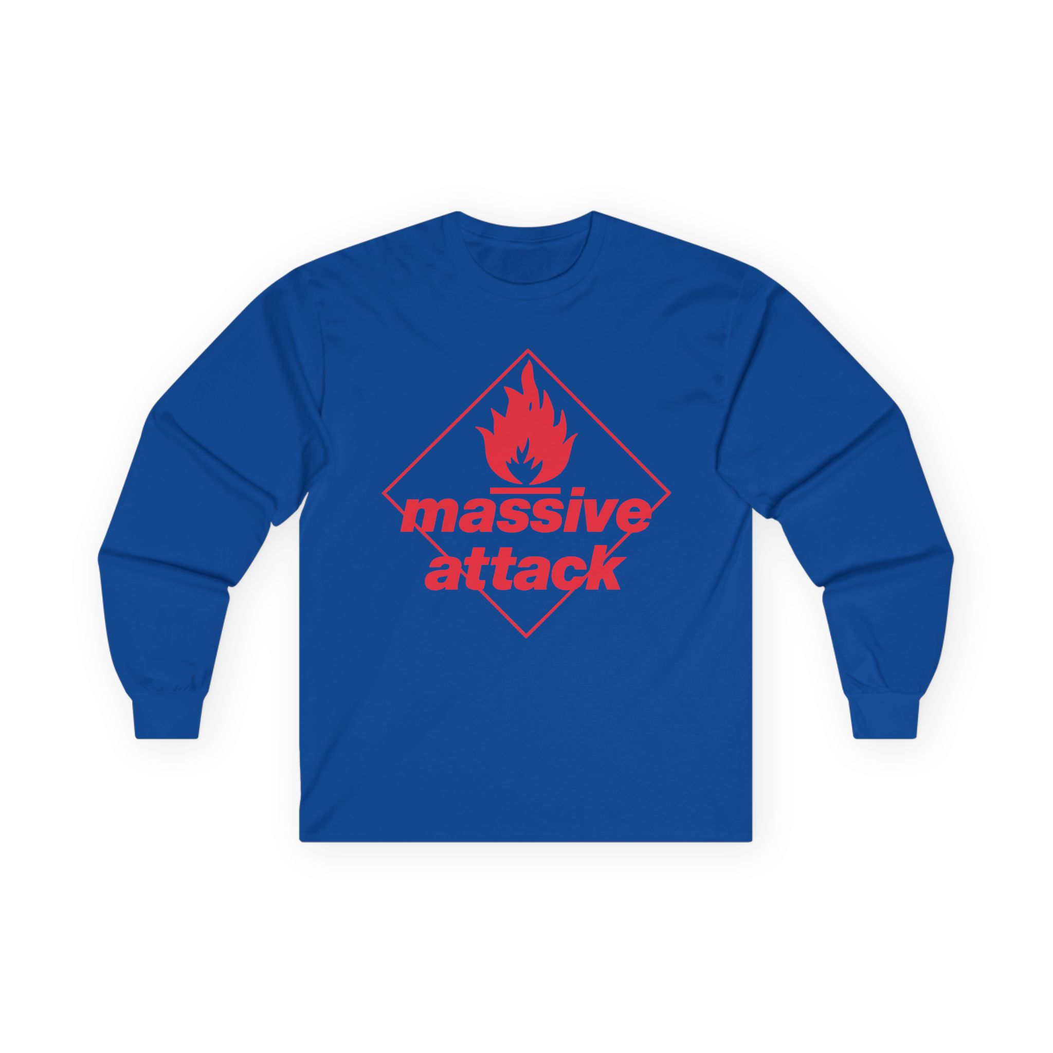 Massive Attack Blue Lines Red Logo Unisex Ultra Cotton Long Sleeve Tee