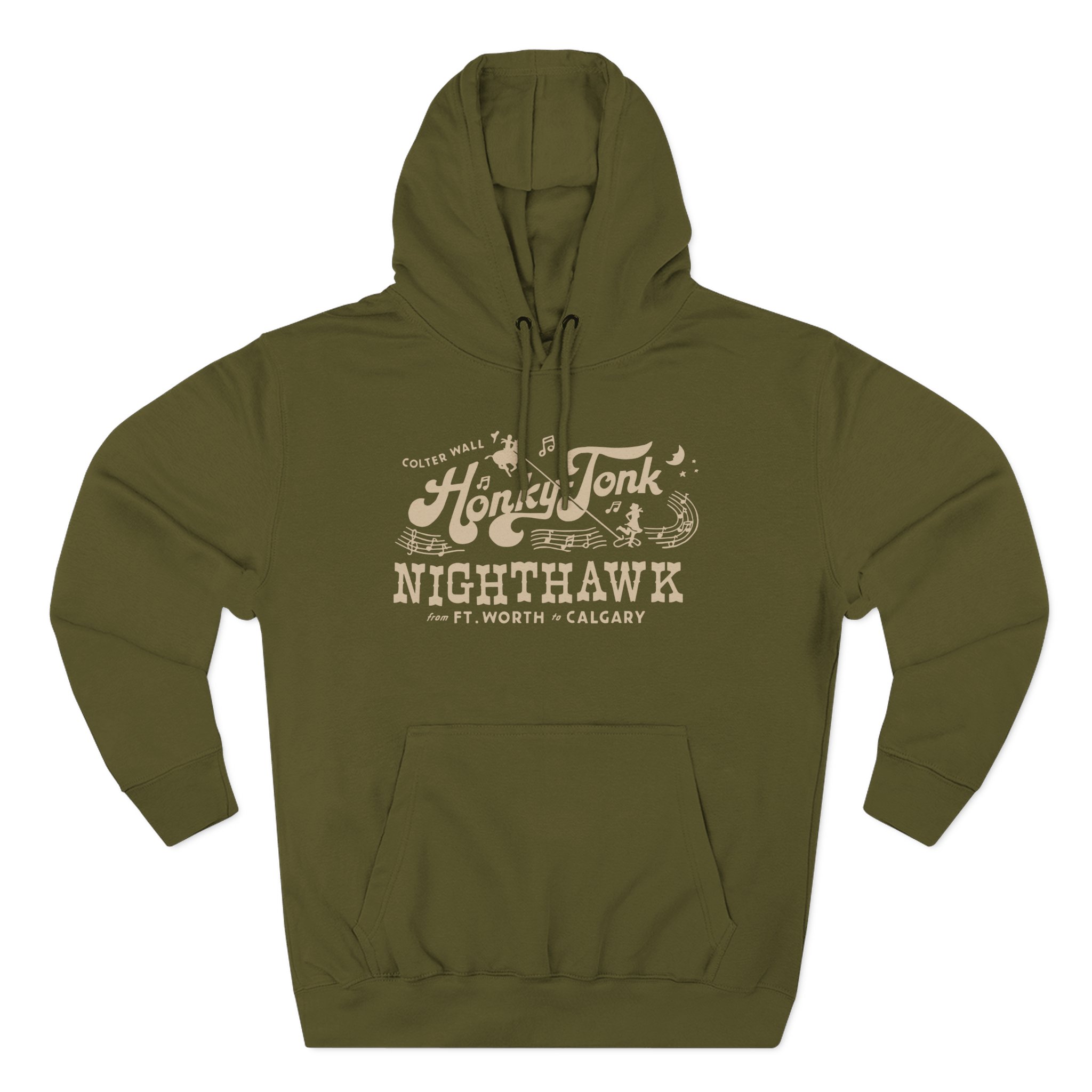 Colter Wall Honky-tonk Nighthawk Three-Panel Fleece Hoodie
