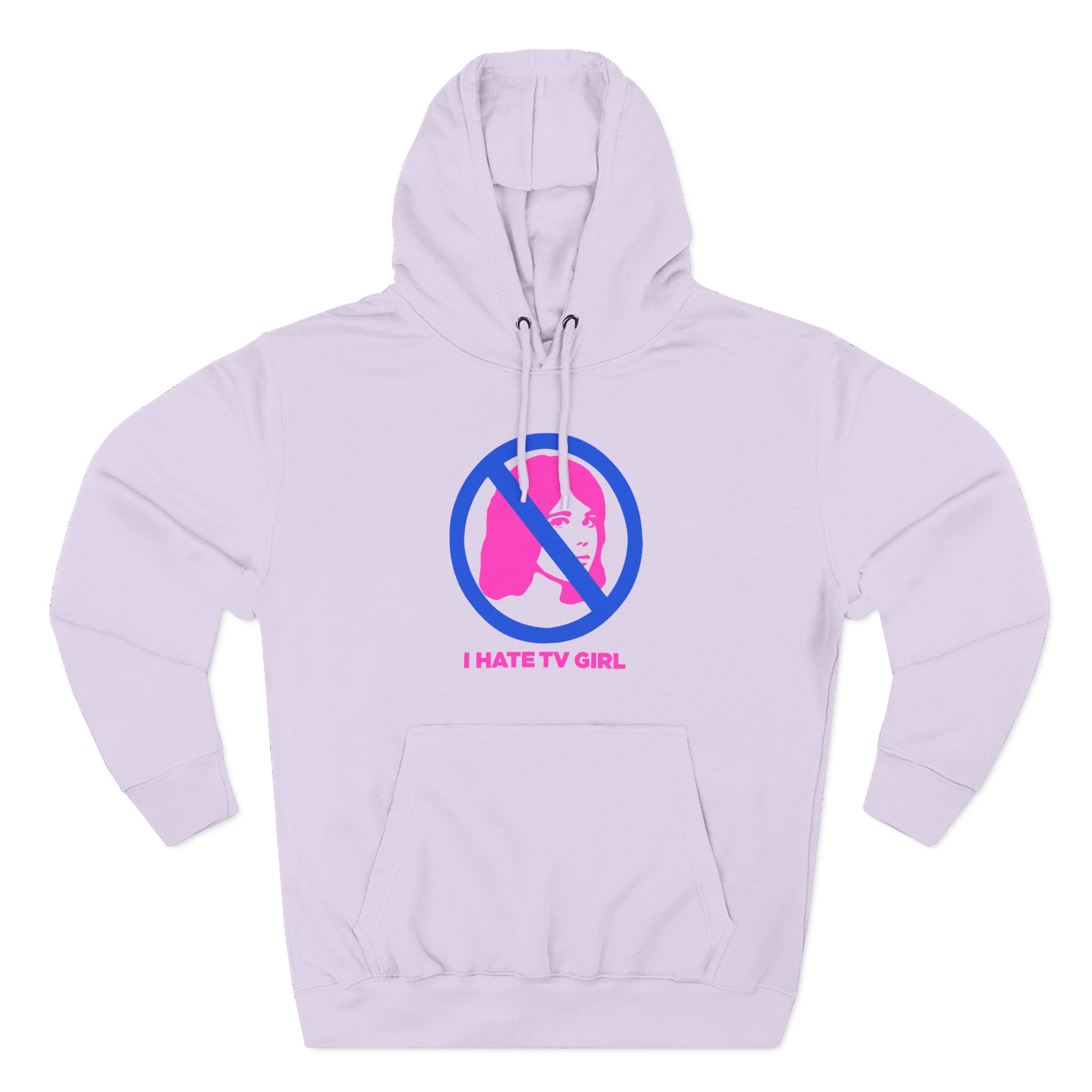I Hate Tv Girl Three-Panel Fleece Hoodie