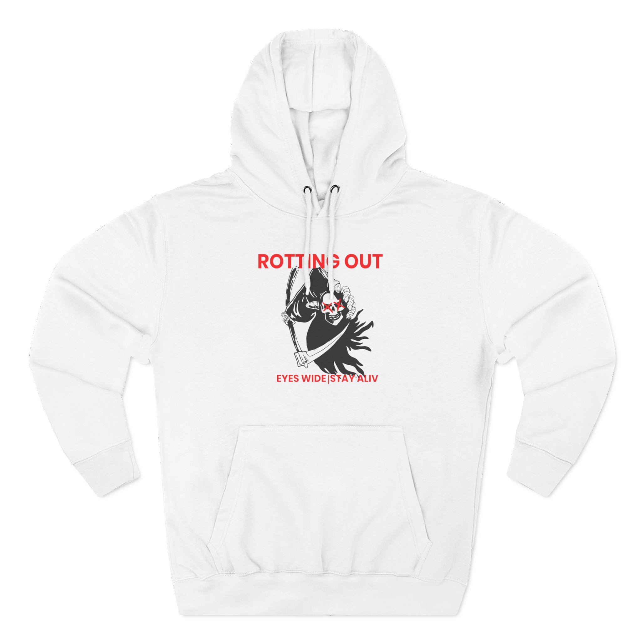 Rotting Out Eyes Wide Stay Alive Three-Panel Fleece Hoodie